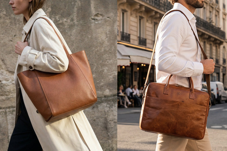 Ledertaschen Outfit