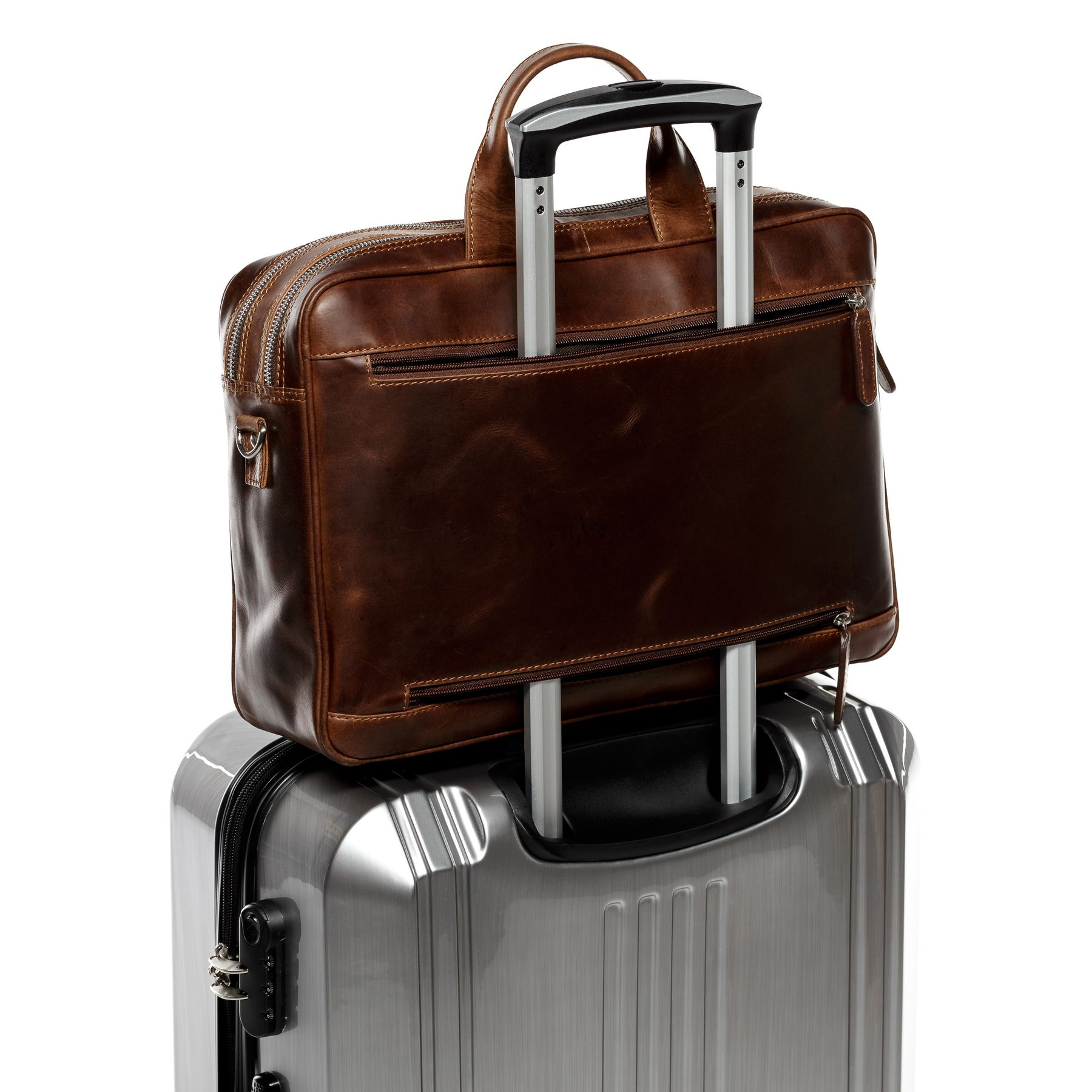 BACCINI Laptoptasche Leder BEN braun-cognac 10927