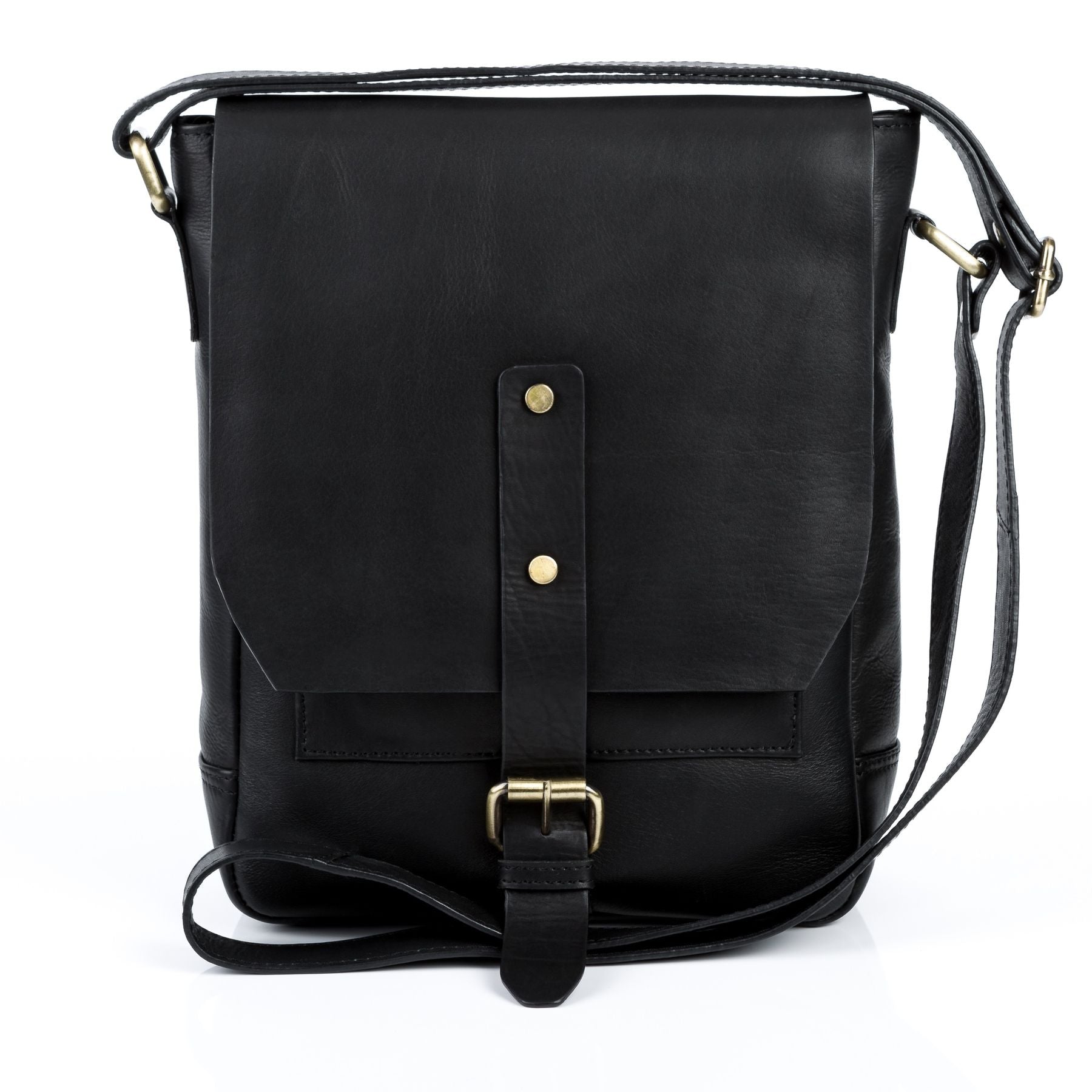 FEYNSINN BERLIN Messenger Bag Leder Postbag klein JACKSON schwarz 8586