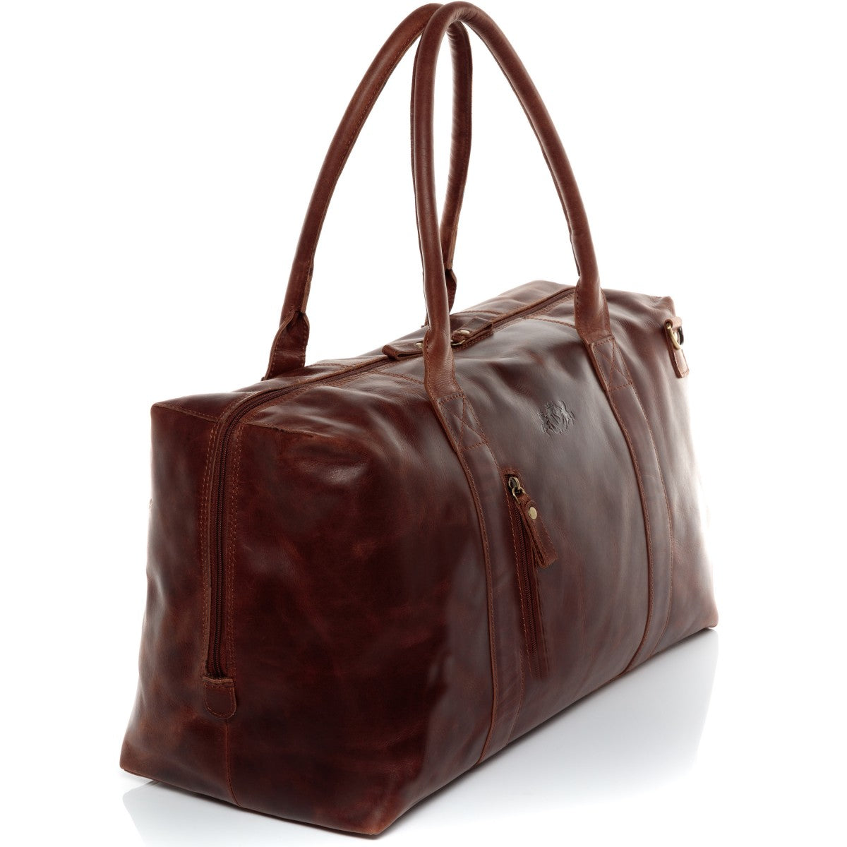 SID & VAIN Reisetasche Leder YALE ZIP braun-cognac 11960