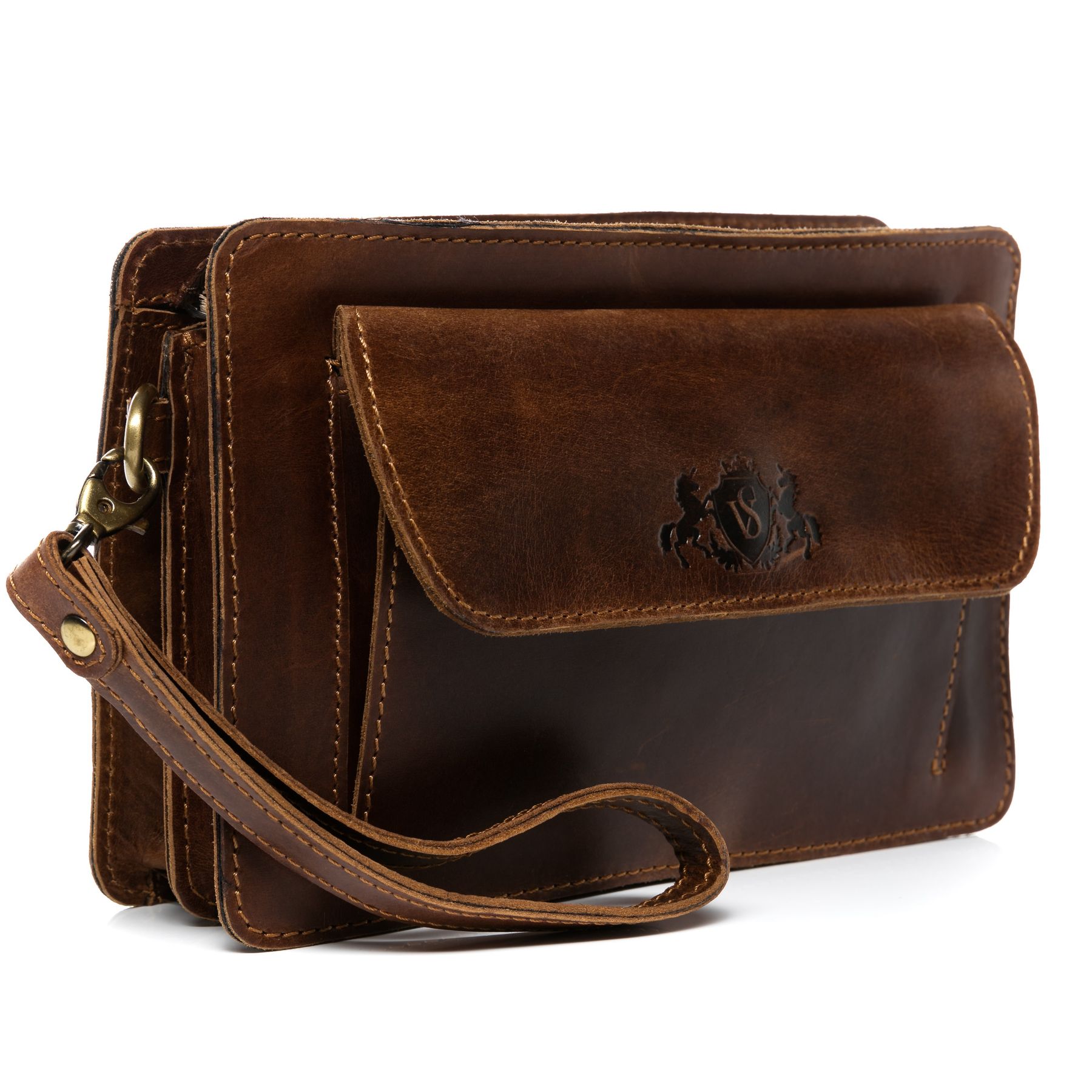 SID & VAIN wristbag CORNWALL braun-cognac 11116