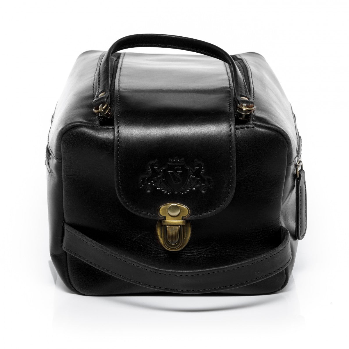 SID & VAIN Kulturbeutel Leder BRISTOL schwarz 12049