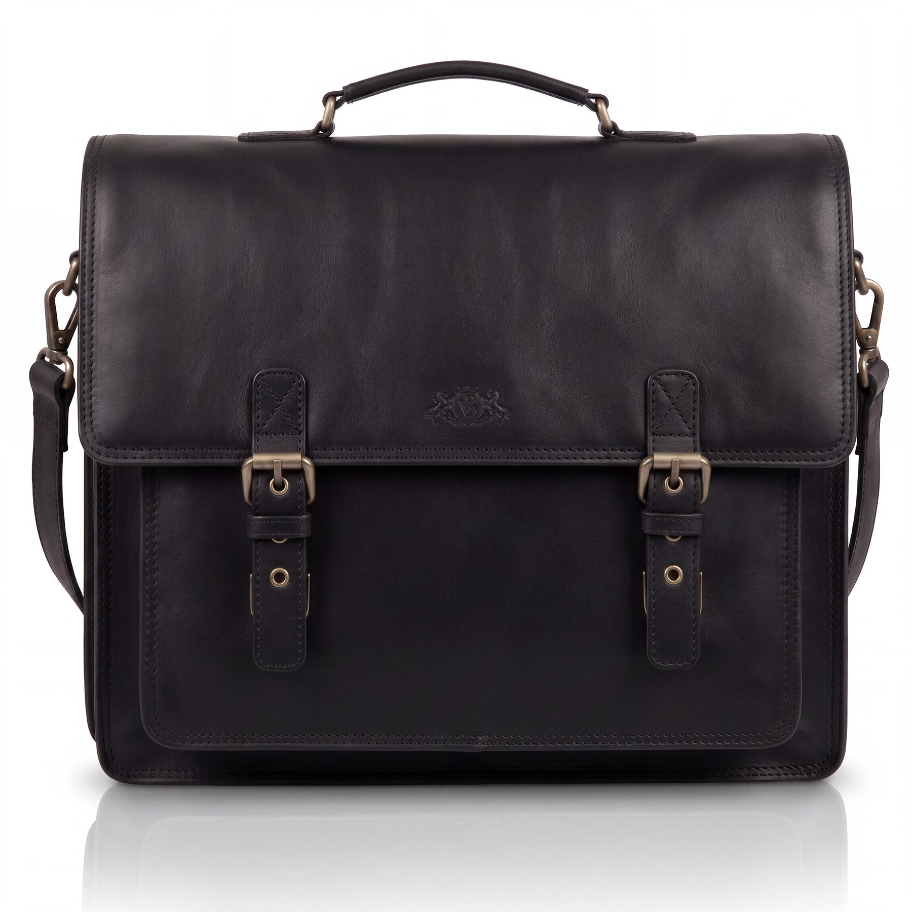 Briefcase leather brown 15" ASHTON document bag