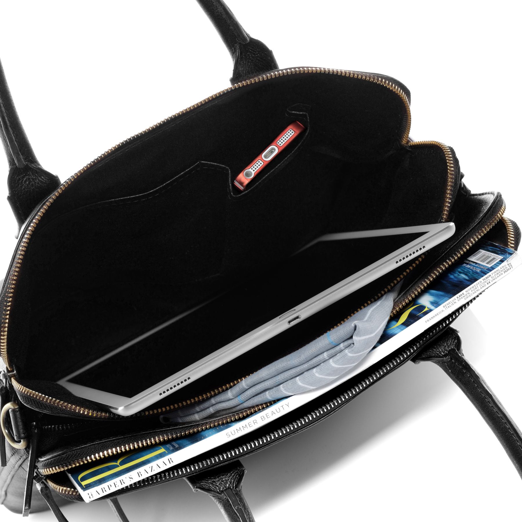 BACCINI Businesstasche Damen Leder ROSARIA schwarz 16300