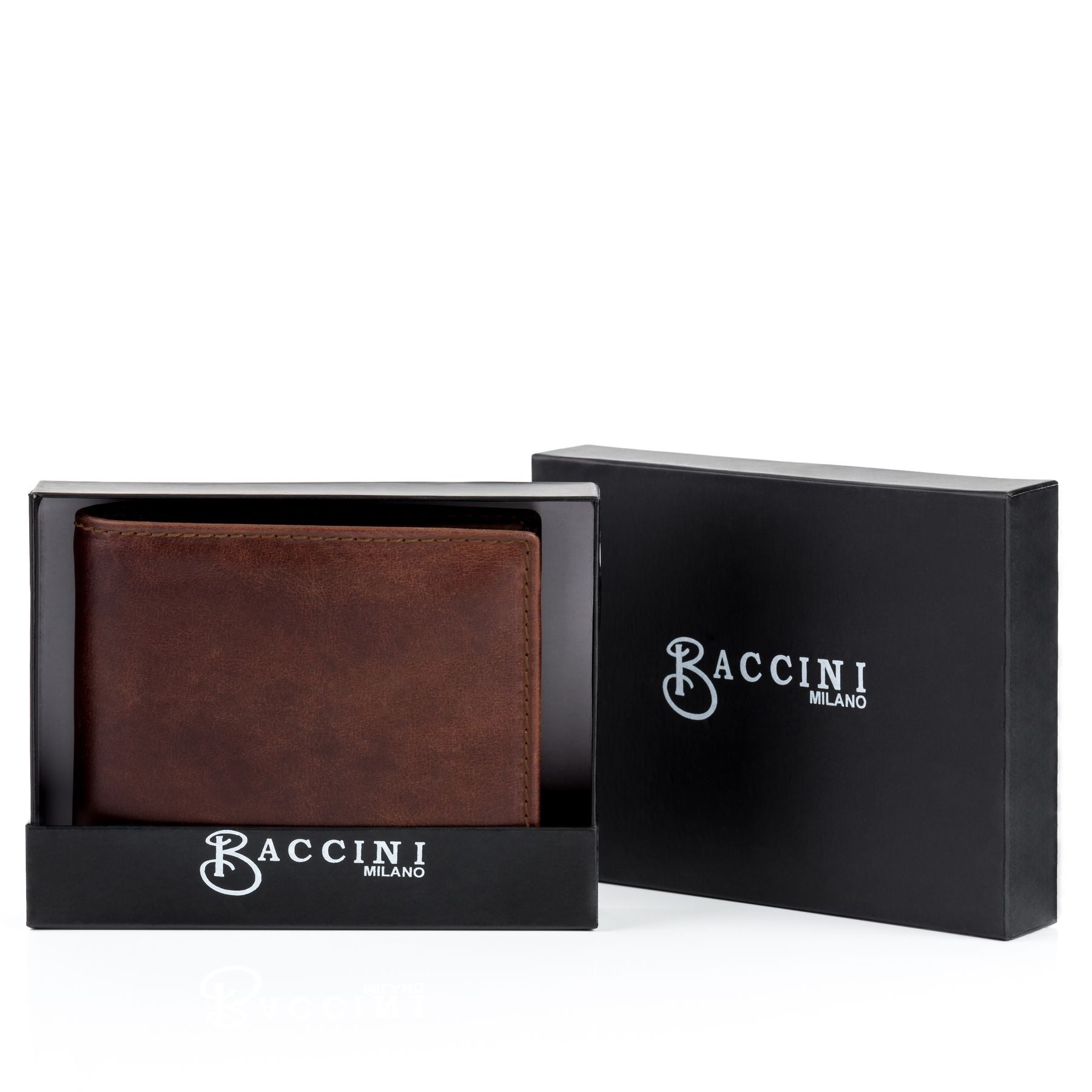 BACCINI Geldbeutel Leder EastWest - LEANDRO brown-match 27623