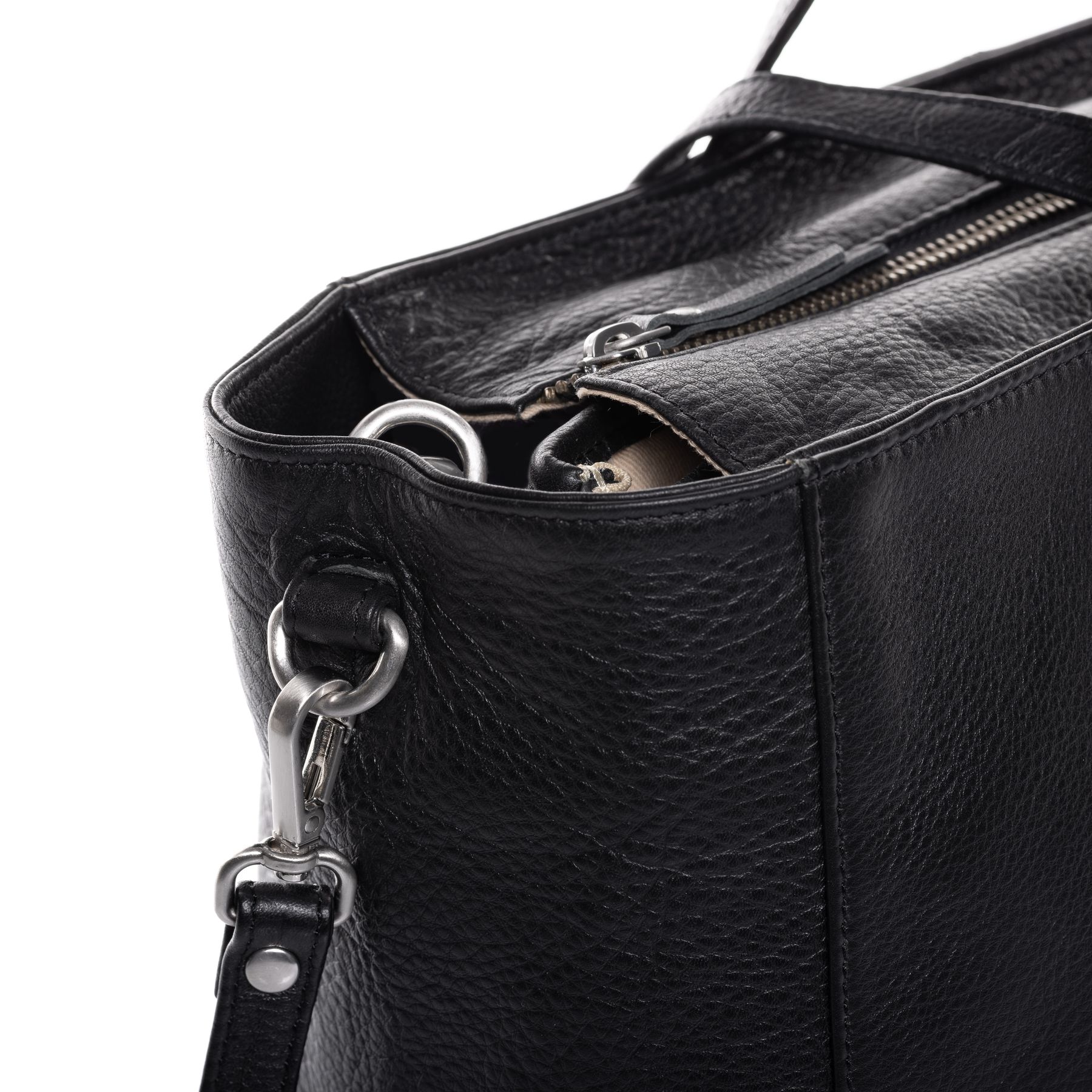 BACCINI Handtasche Leder RENA in beige taupe oder schwarz 36737