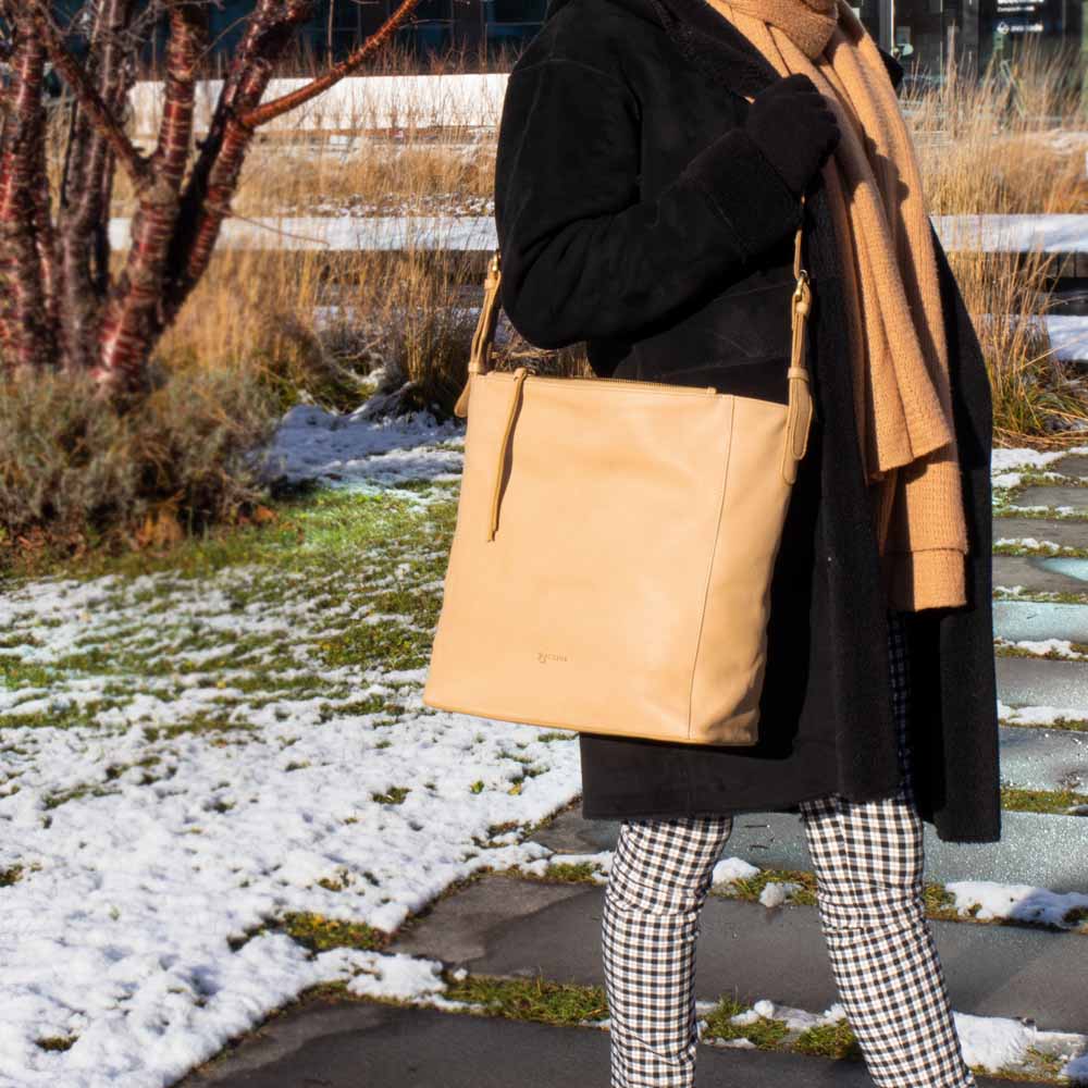 BACCINI Hobo Bag Leder DAISY honey-beige 32852