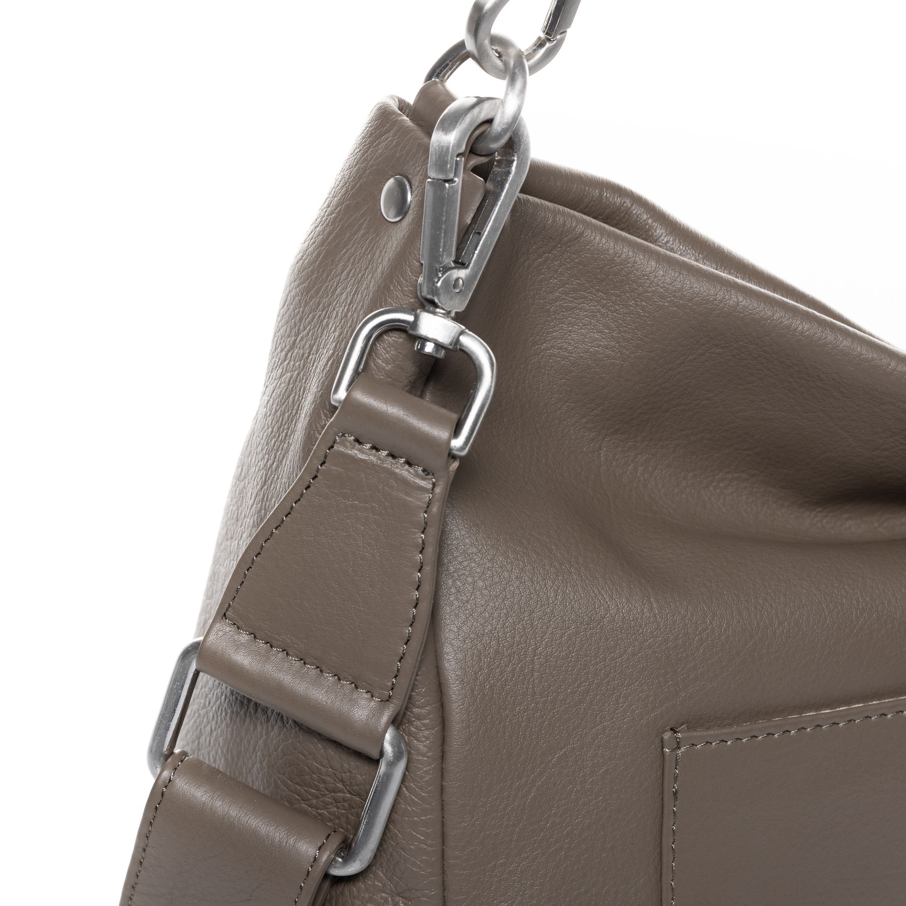 BACCINI Hobo Bag Leder REMI in beige, taupe oder schwarz Handtasche 4
