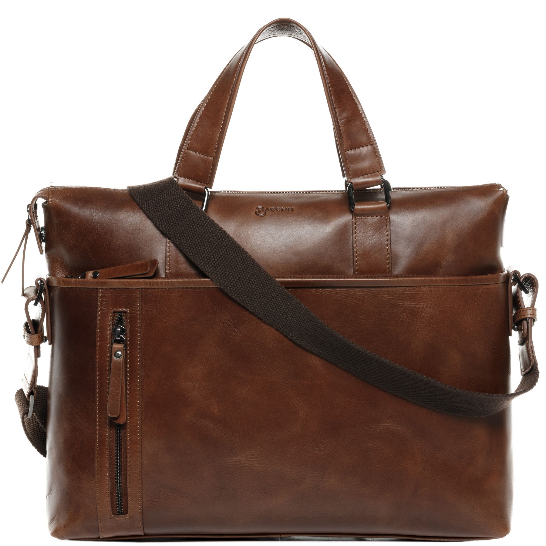BACCINI Laptoptasche Leder LEANDRO light-brown 27620