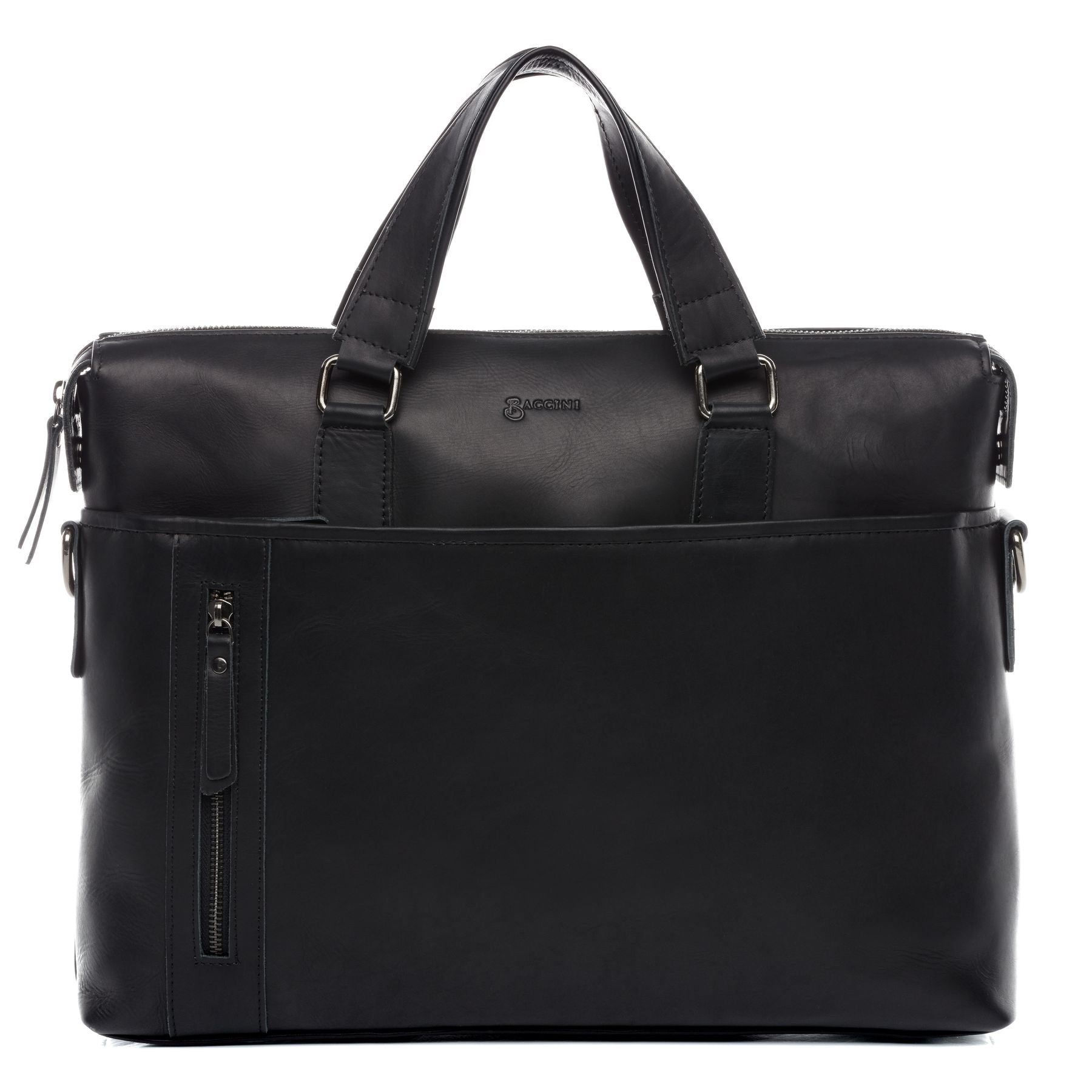 BACCINI Laptoptasche Leder LEANDRO schwarz-RS 23643