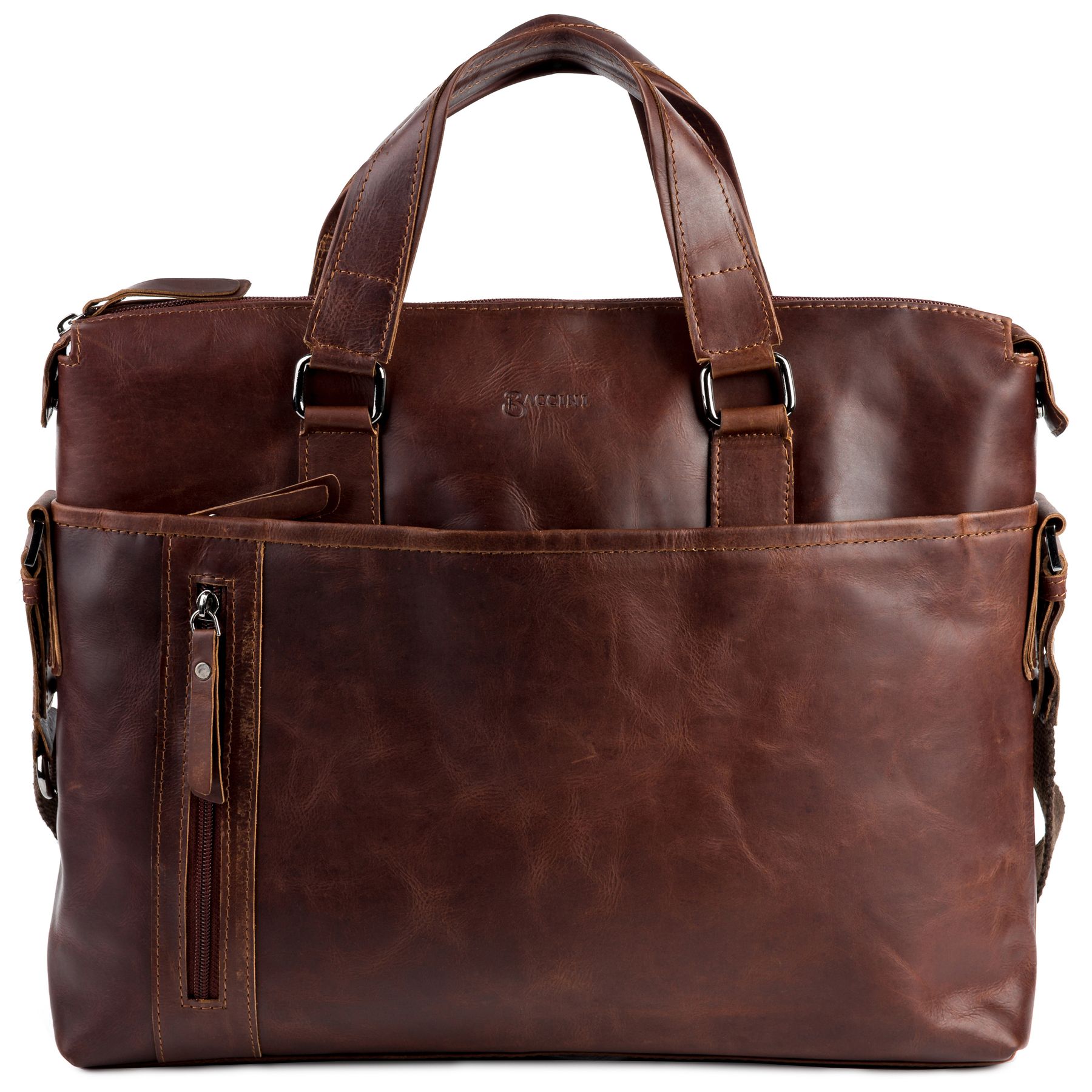 BACCINI Laptoptasche Leder LEANDRO brown-RS 21723