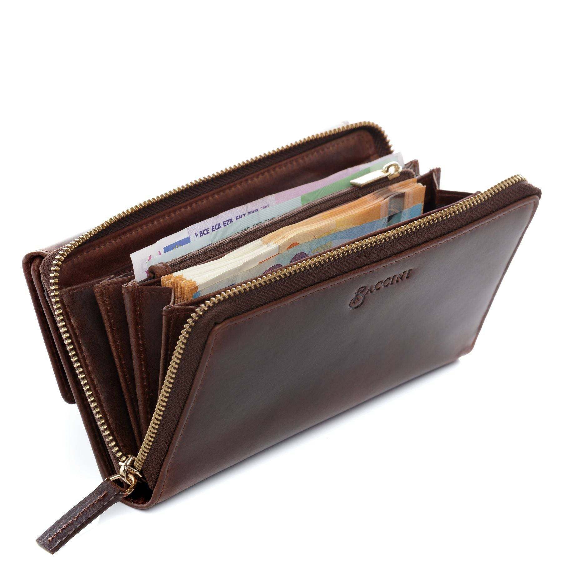 BACCINI Geldbeutel Leder LIA braun-cognac 17884