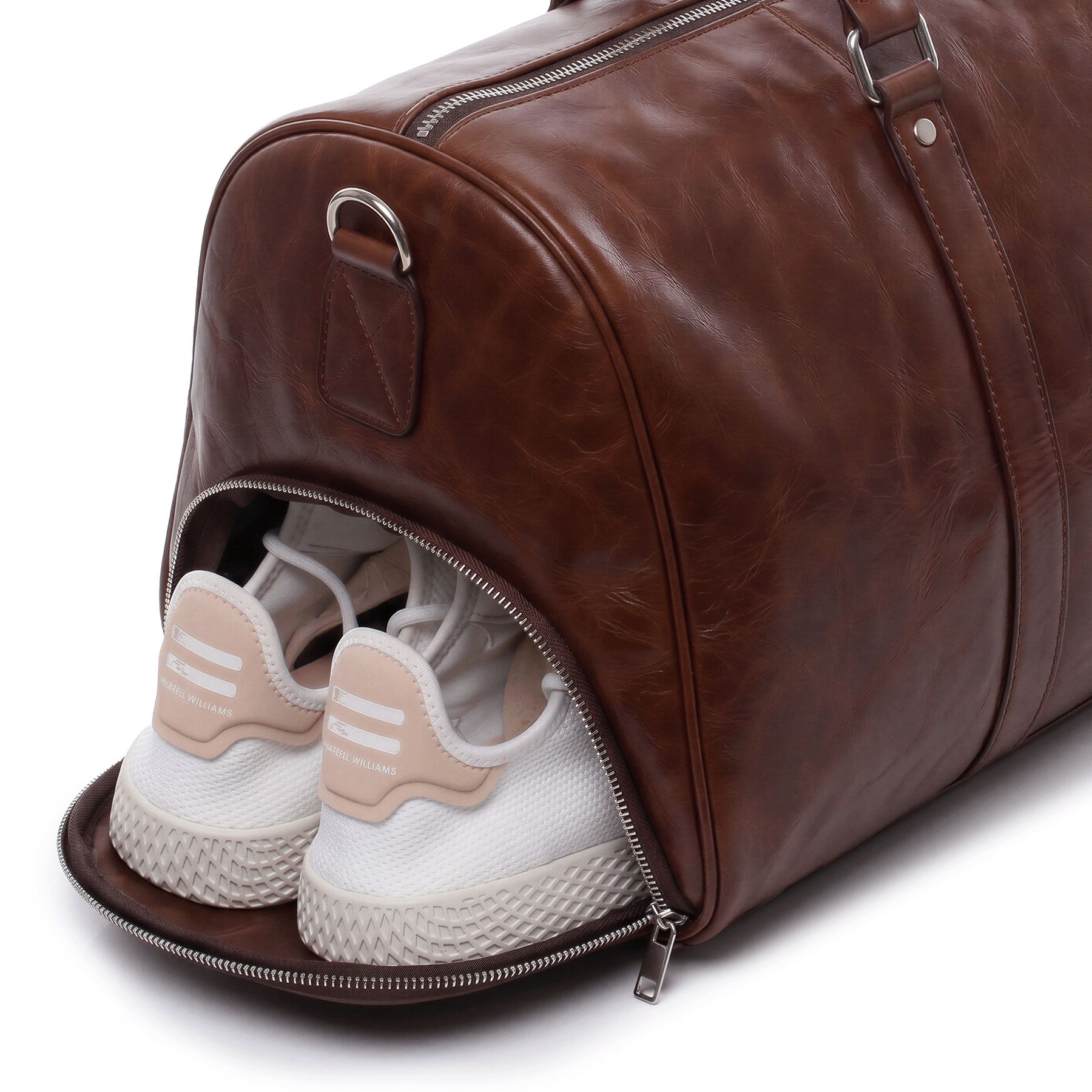 Ledertasche Sporttasche braun Florian Schuhfach
