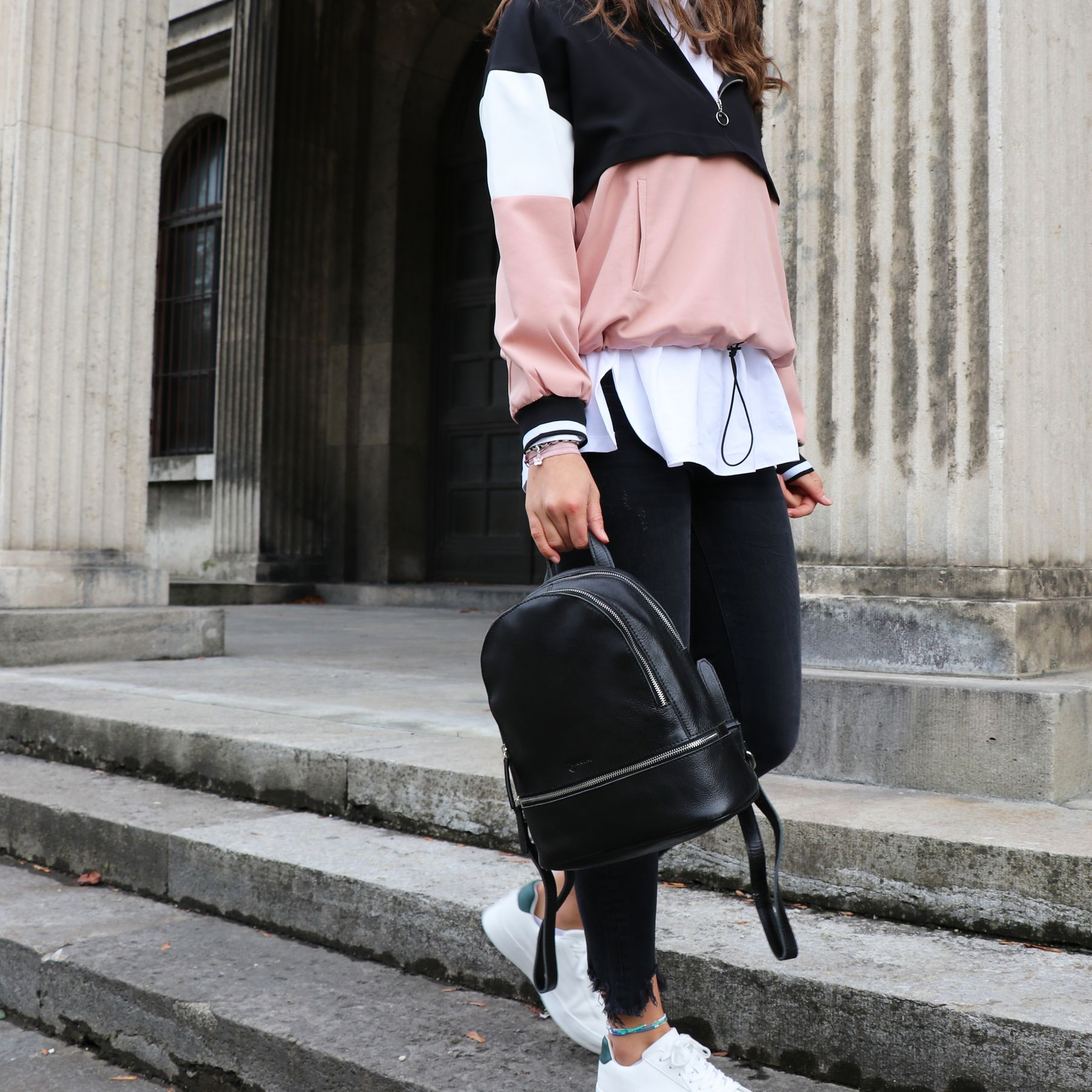 BACCINI Rucksack Leder DINA schwarz-schwarz 19779