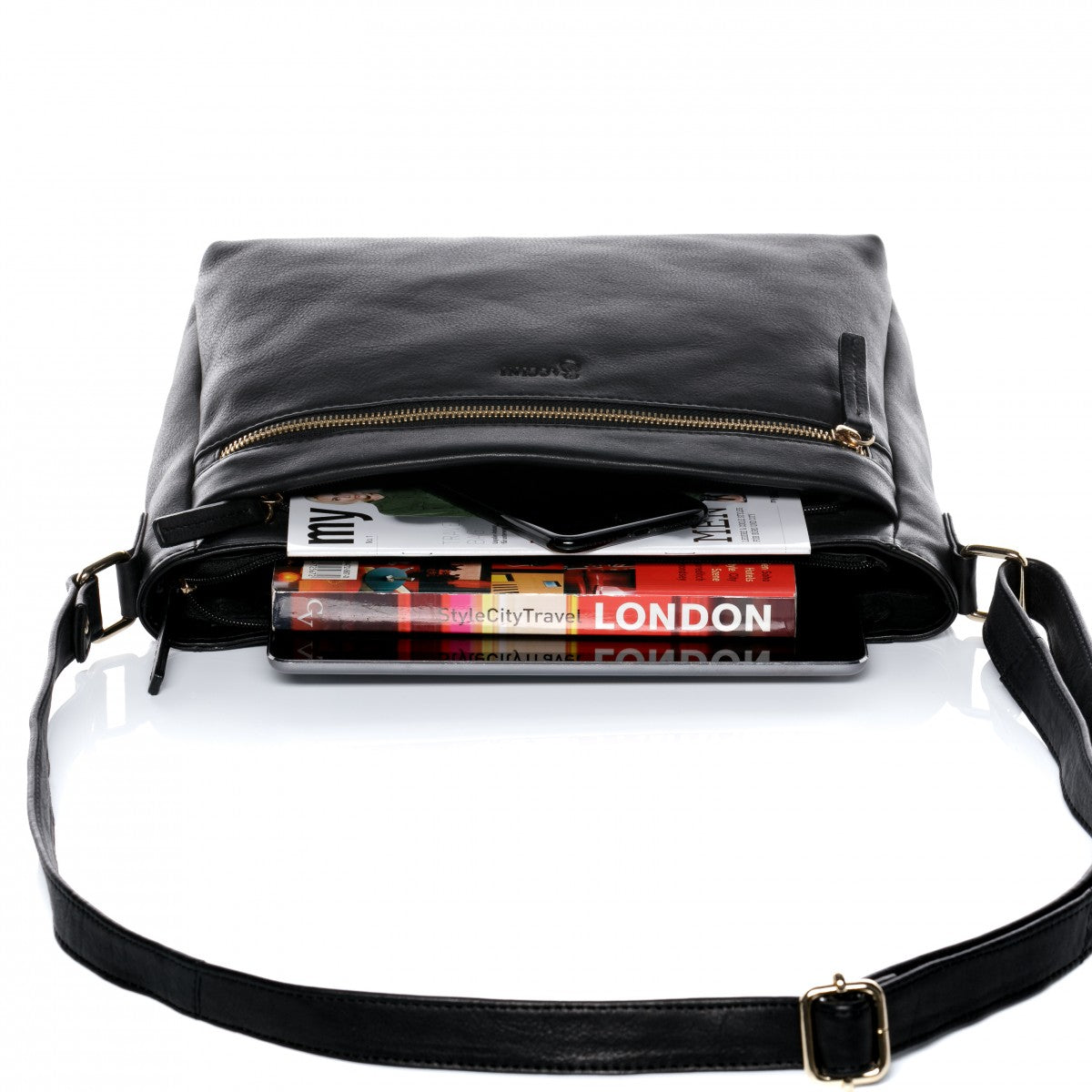 BACCINI Schultertasche Leder & Umhängetasche Leder EMELIE schwarz 12523