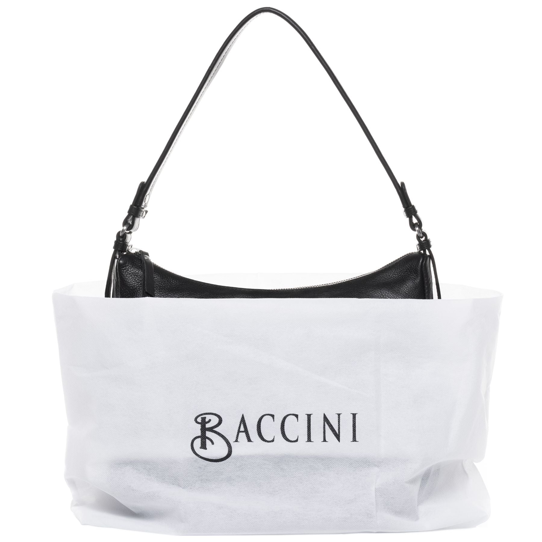 BACCINI Schultertasche Leder ROSA in beige taupe oder schwarz 36652