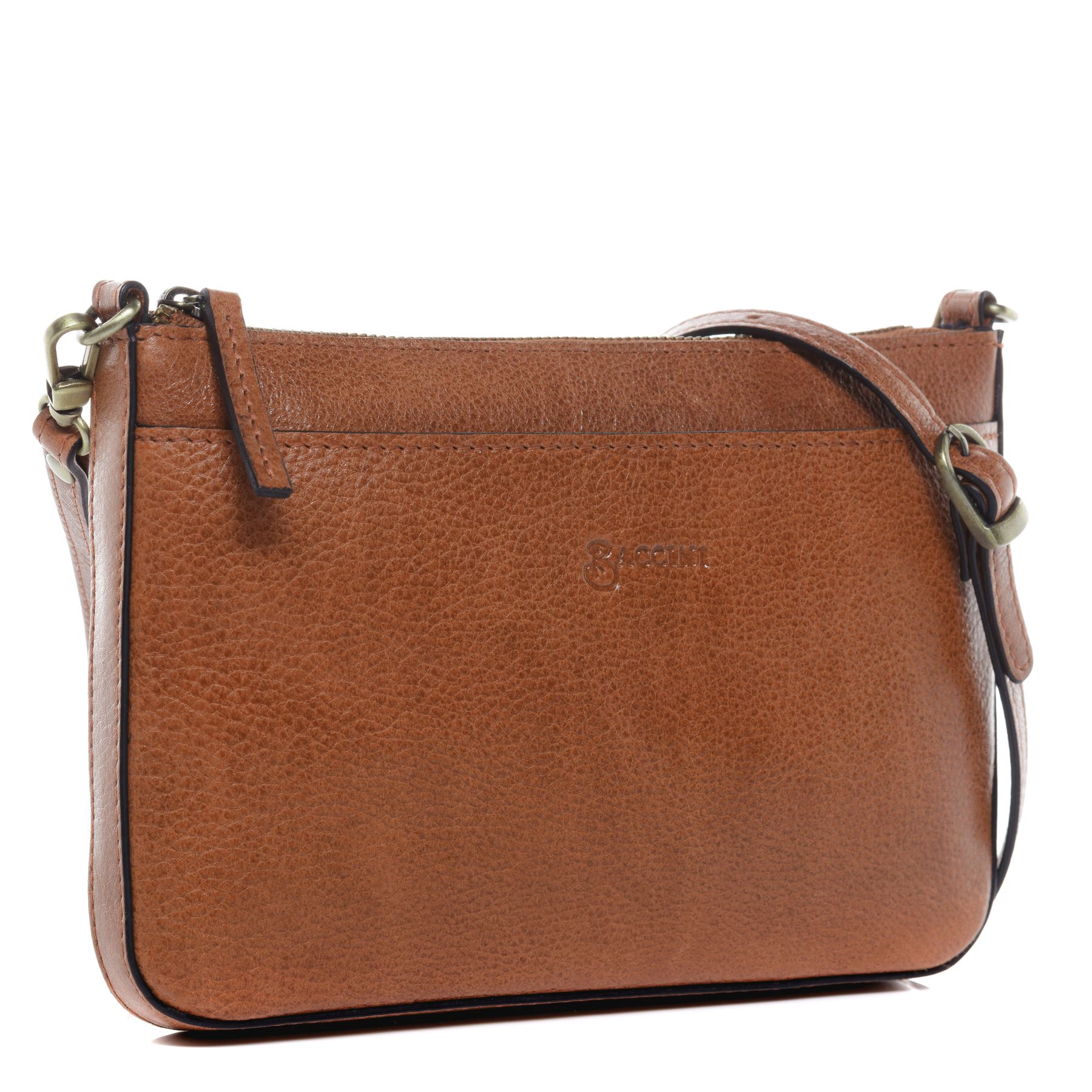 BACCINI Schultertasche Leder & Clutch Leder klein LORENA light-crunchy-tan 16306