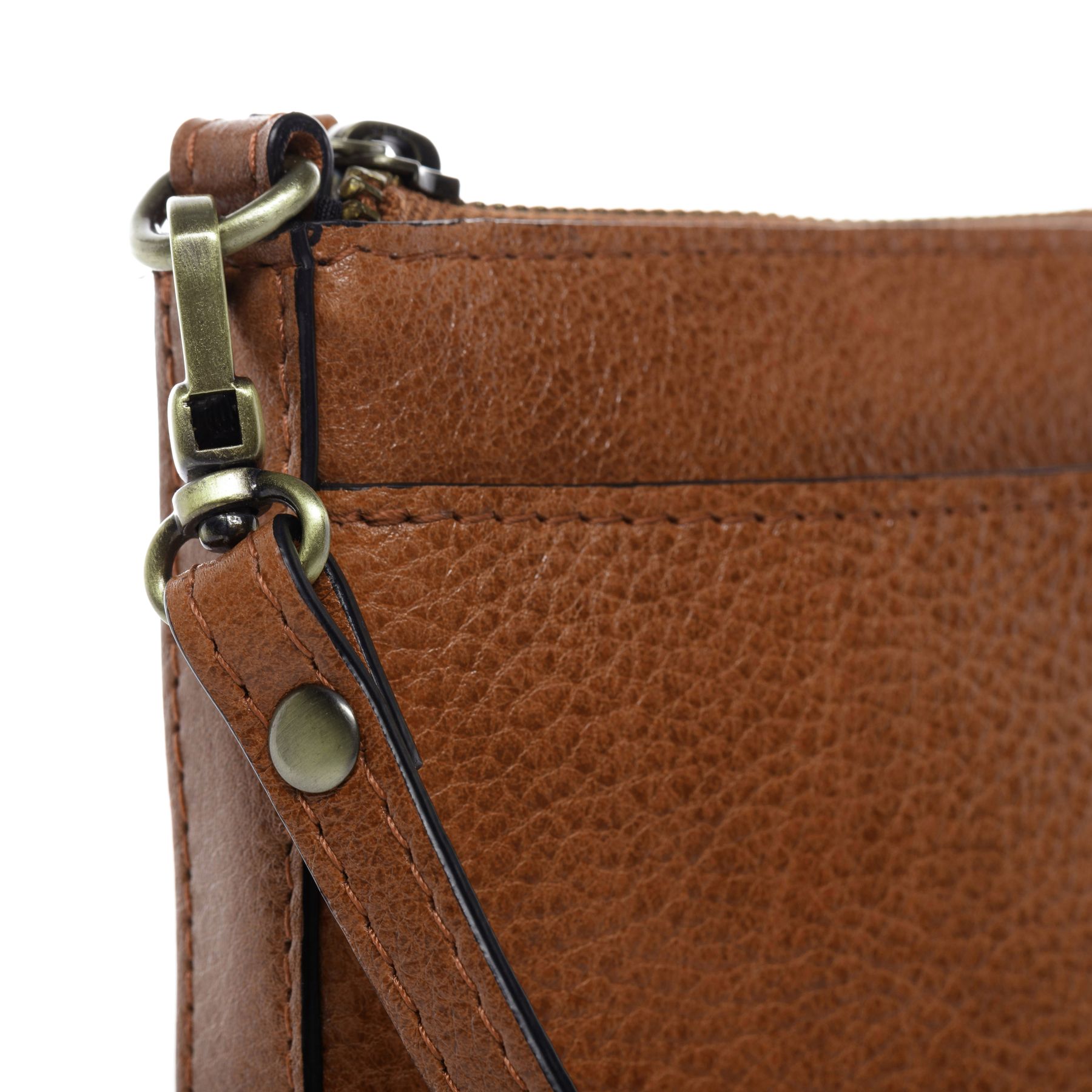 BACCINI Schultertasche Leder & Clutch Leder klein LORENA light-crunchy-tan 16308