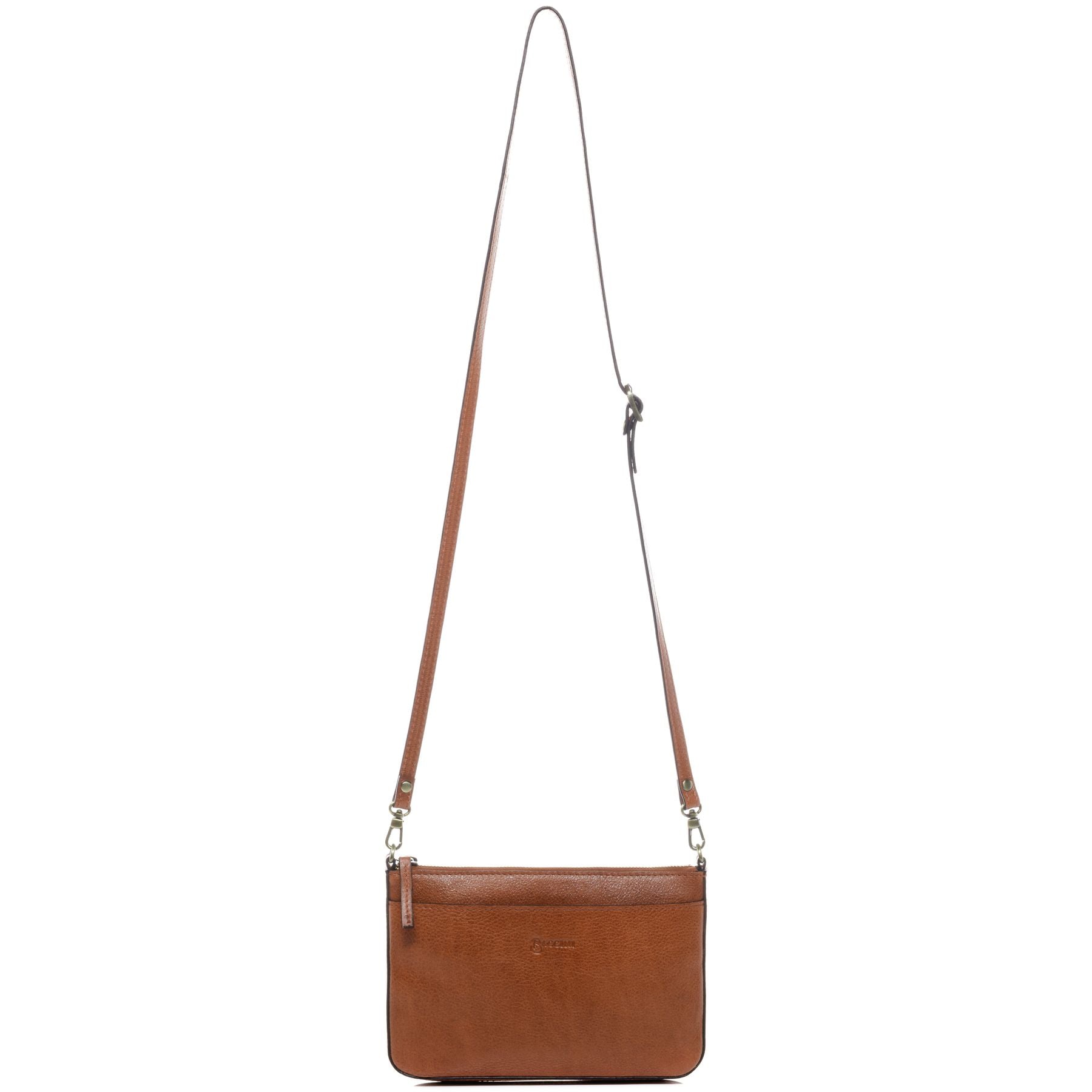BACCINI Schultertasche Leder & Clutch Leder klein LORENA light-crunchy-tan 16305