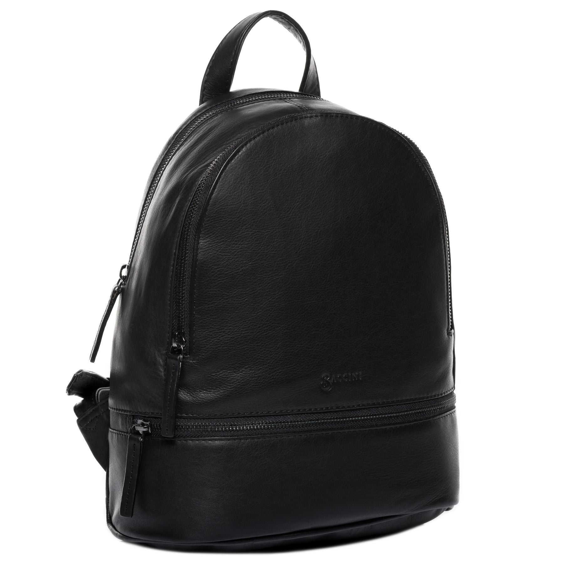 BACCINI Rucksack Leder DINA soft-schwarz 33974
