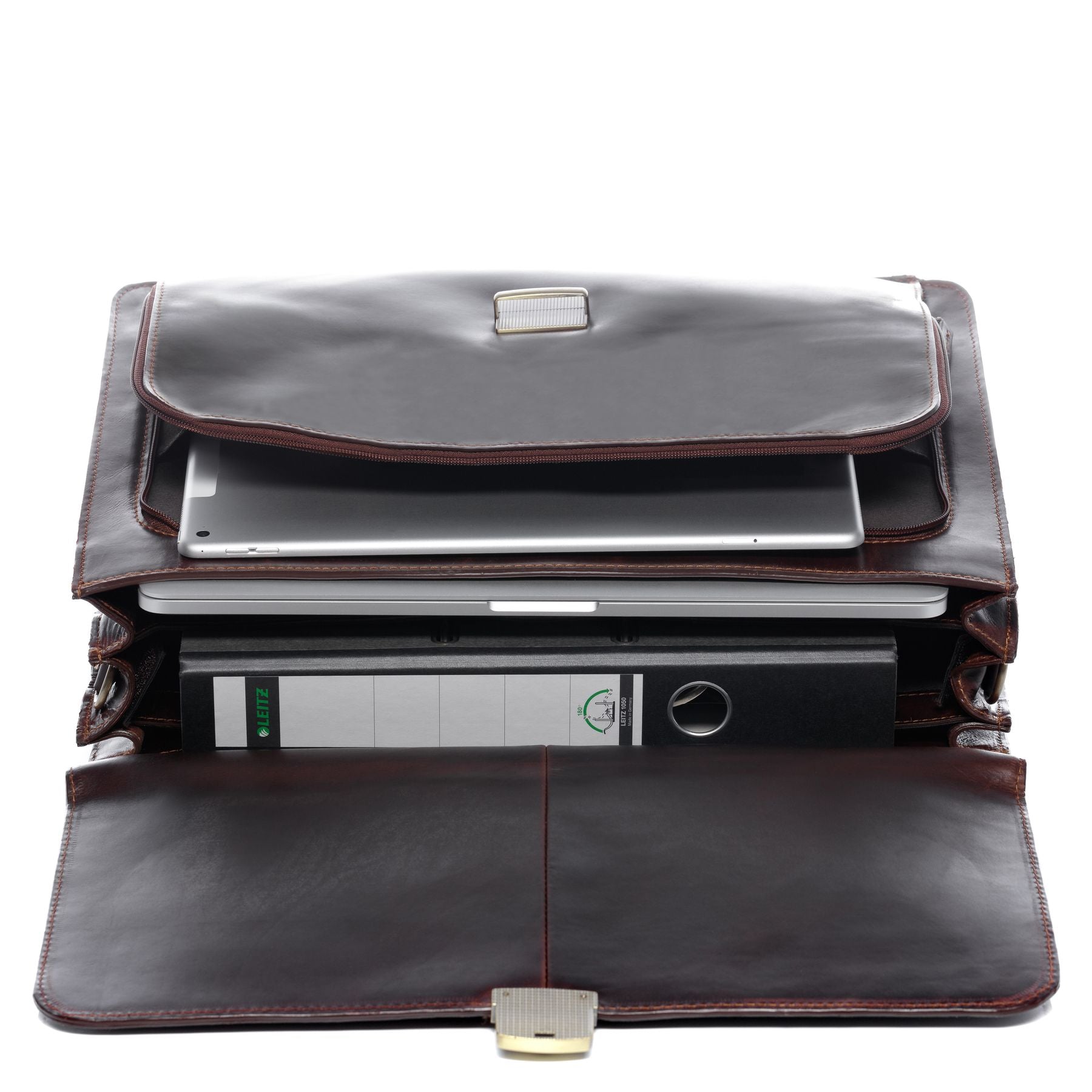 BACCINI Aktentasche Leder XL LUCA braun-cognac 16352