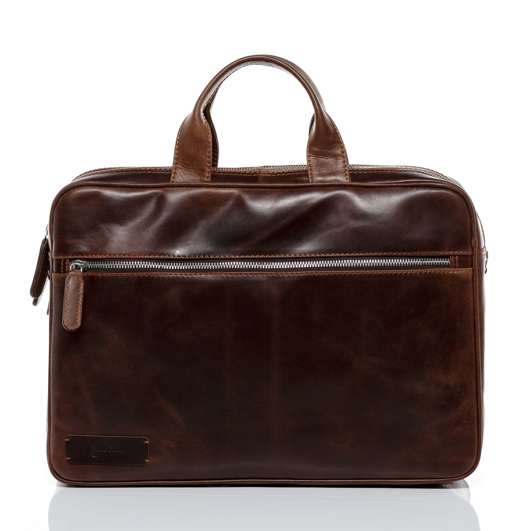 BACCINI Laptoptasche Leder BEN braun-cognac 13076