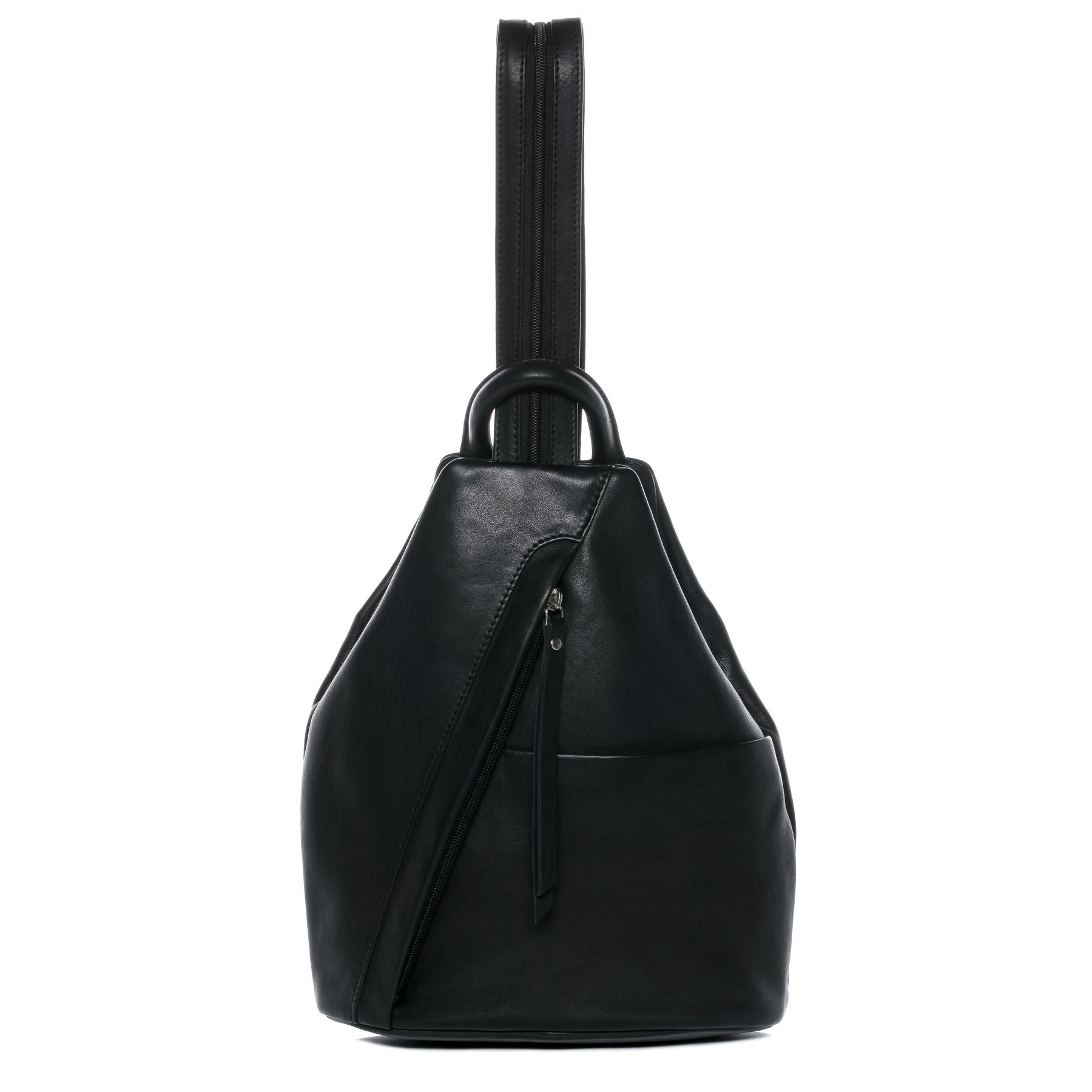 BACCINI Stadt-Rucksack Leder EMILIA schwarz Fahrradrucksack