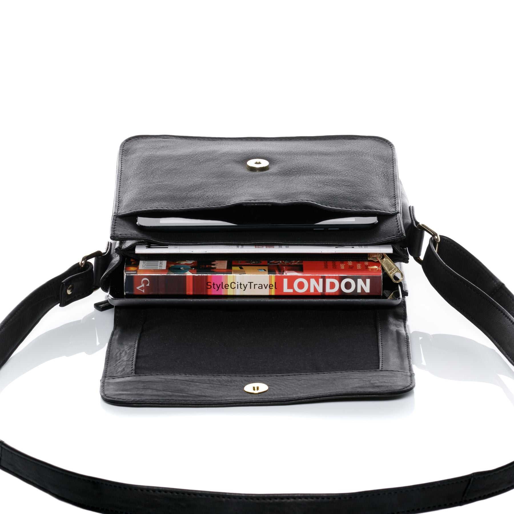 BACCINI Schultertasche Leder & Umhängetasche Leder ELA schwarz 13995