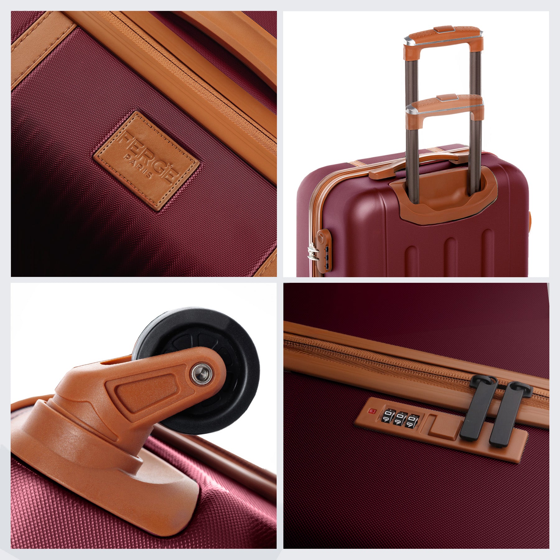 FERGÉ Kofferset 3-teilig MILANO 3er Trolley Set 4 Rollen 49197