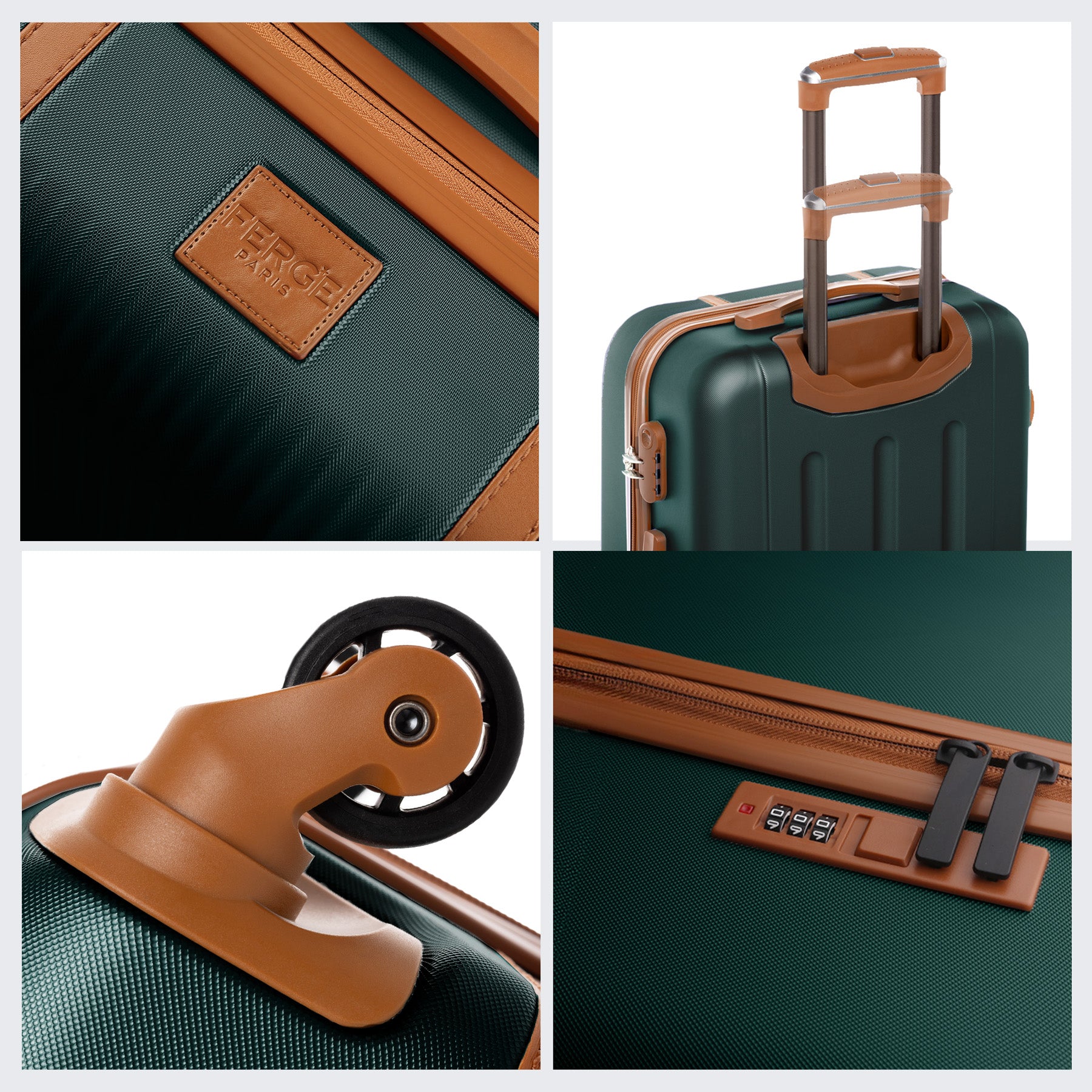 FERGÉ Kofferset 3-teilig MILANO 3er Trolley Set 4 Rollen 49182