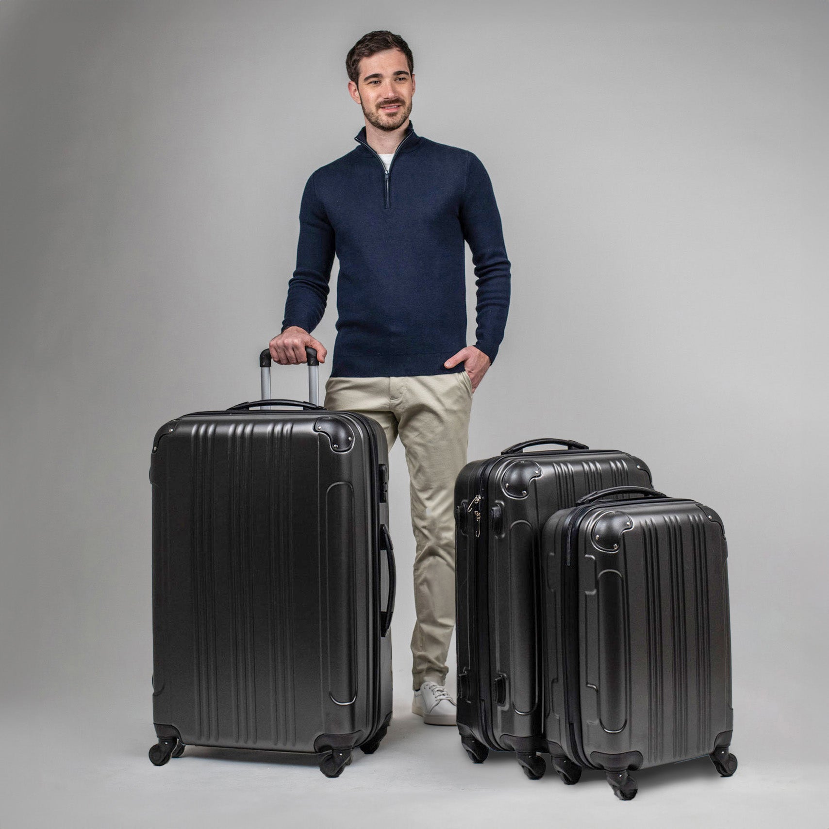 FERGÉ Kofferset 3-teilig QUÉBEC 3er Trolley Set 4 Rollen 42653