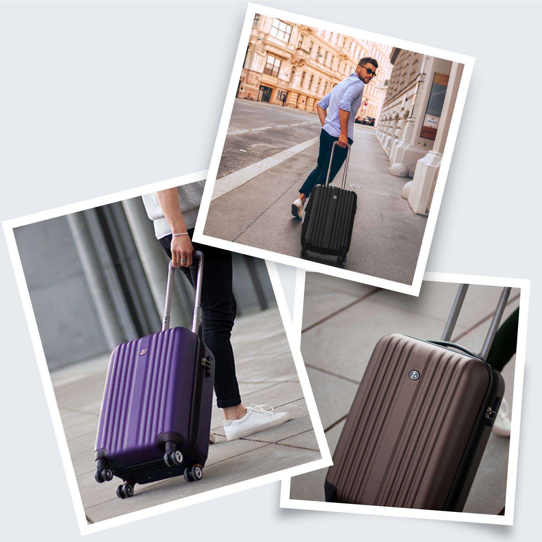 FERGÉ Kofferset 3-teilig TOULOUSE café 3er Trolley Set 46248