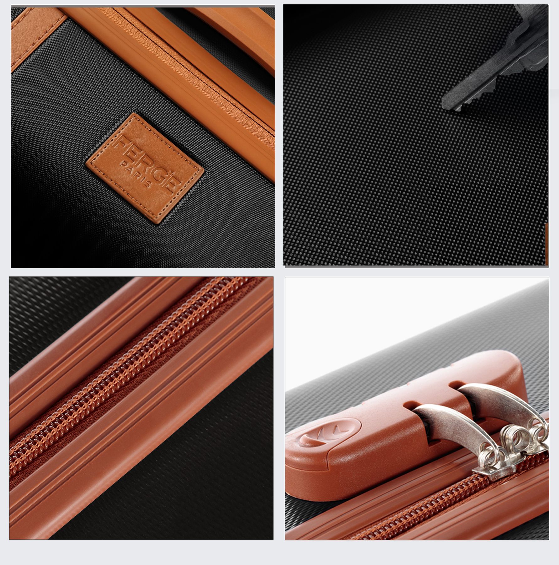 FERGÉ Gepäckset 5-teilig MILANO Kofferset mit Zubehör 47222