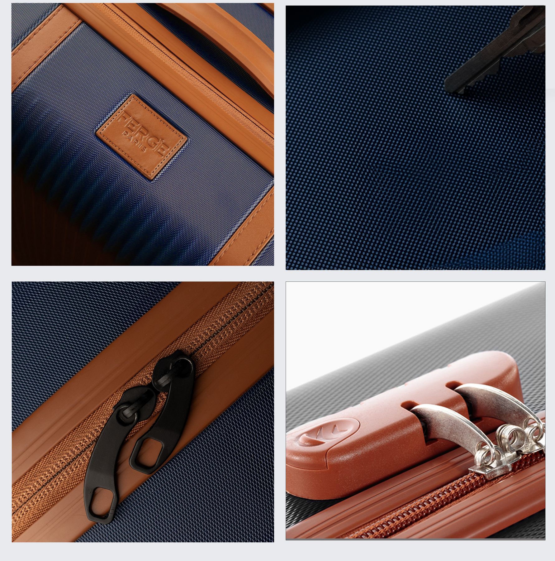 FERGÉ Gepäckset 5-teilig MILANO Kofferset mit Zubehör 47224