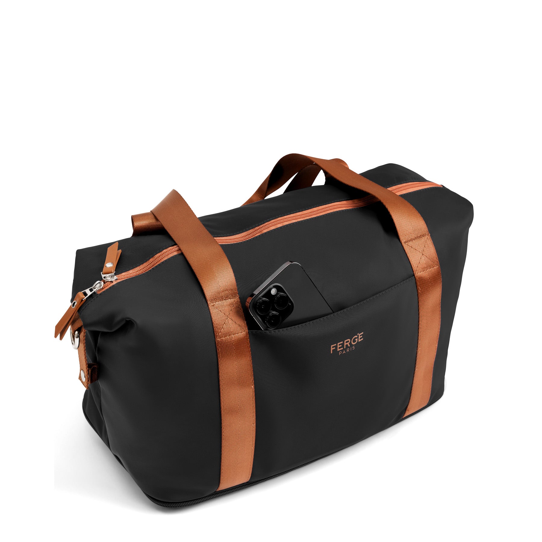 FERGÉ Milano Kombi Reisetasche Kulturtasche blau beige schwarz 50416