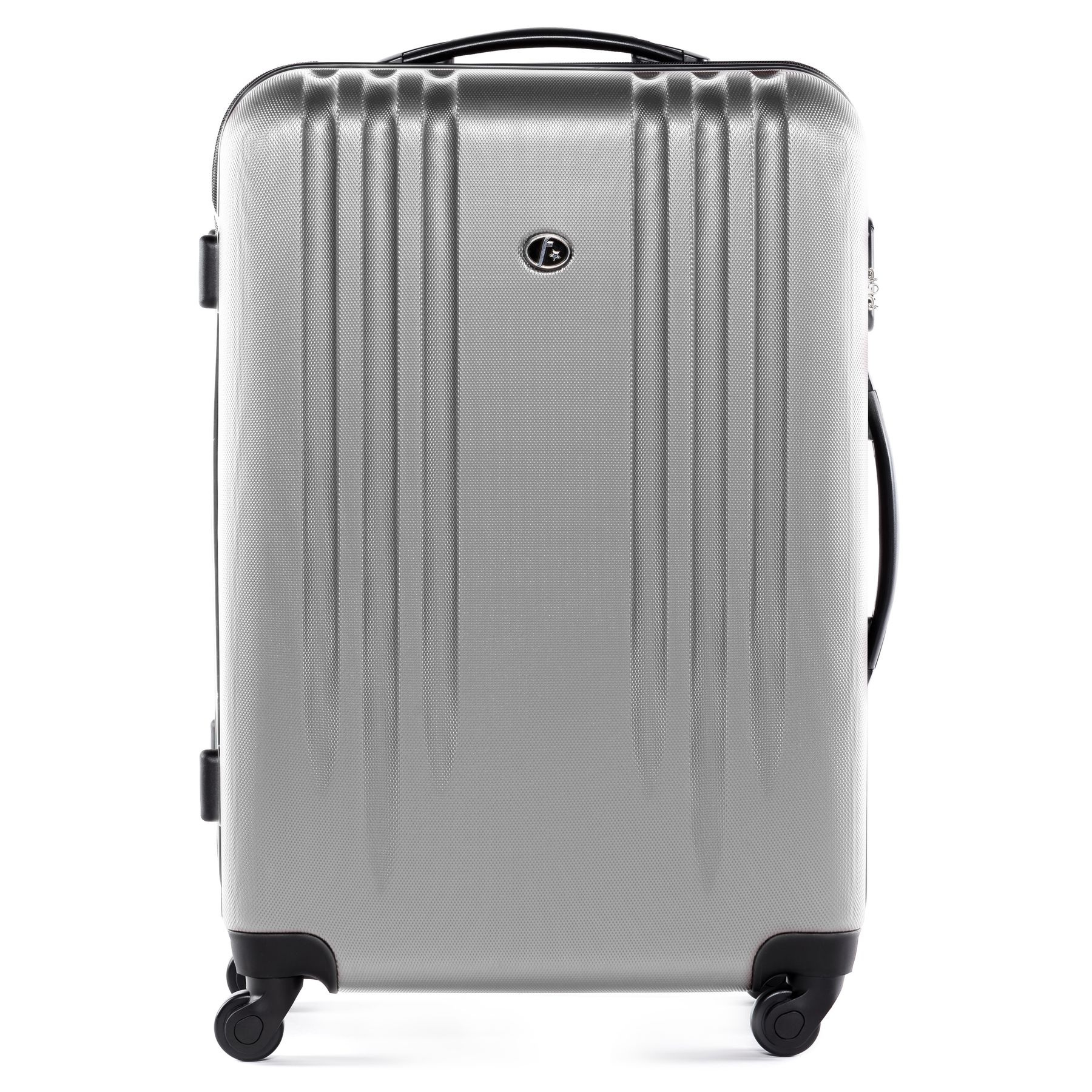 FERGÉ XL Koffer Marseille Hartschalenkoffer Trolley silber 17809
