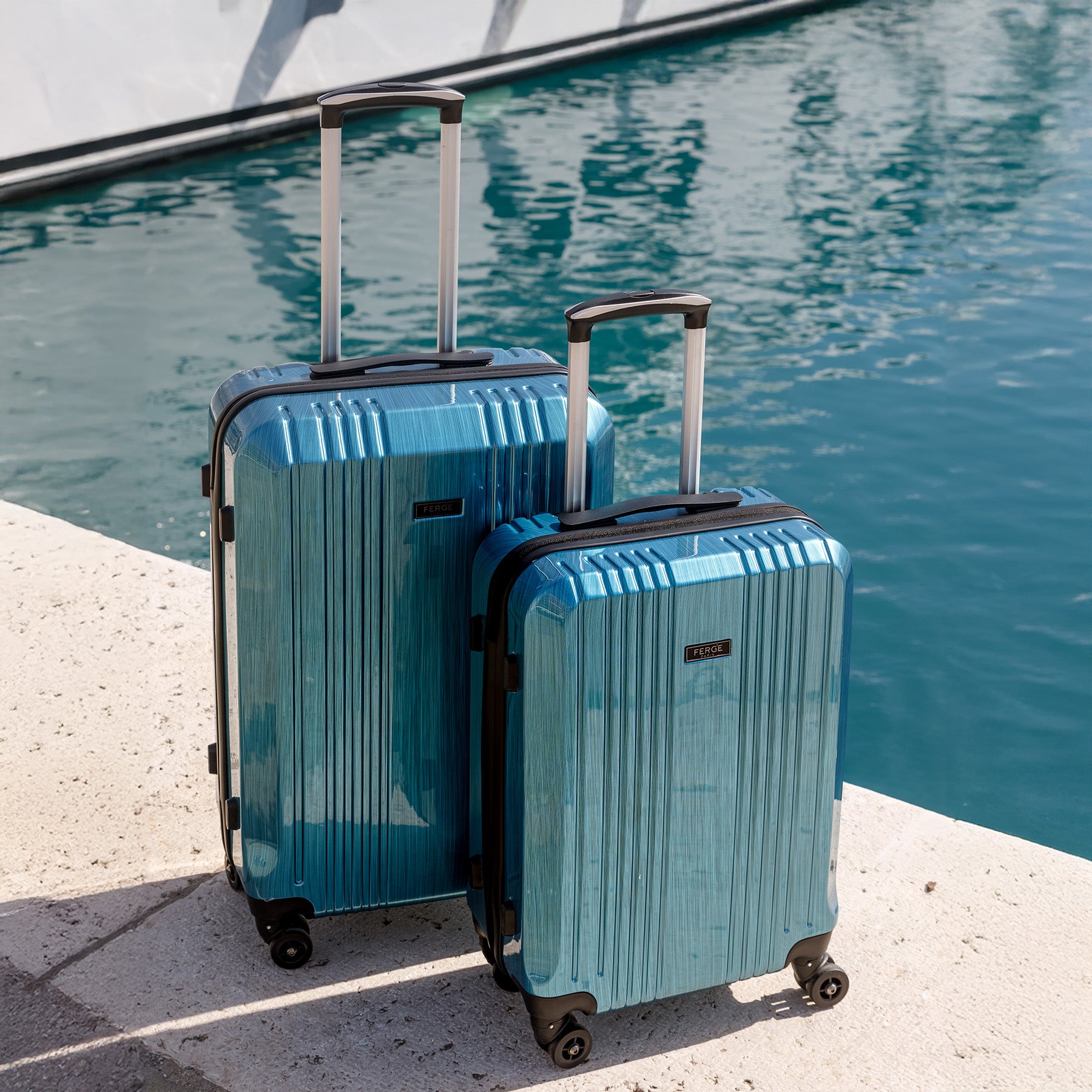 FERGÉ Kofferset 3-teilig ABS CANNES 3er Trolley Set Hartschale 48399