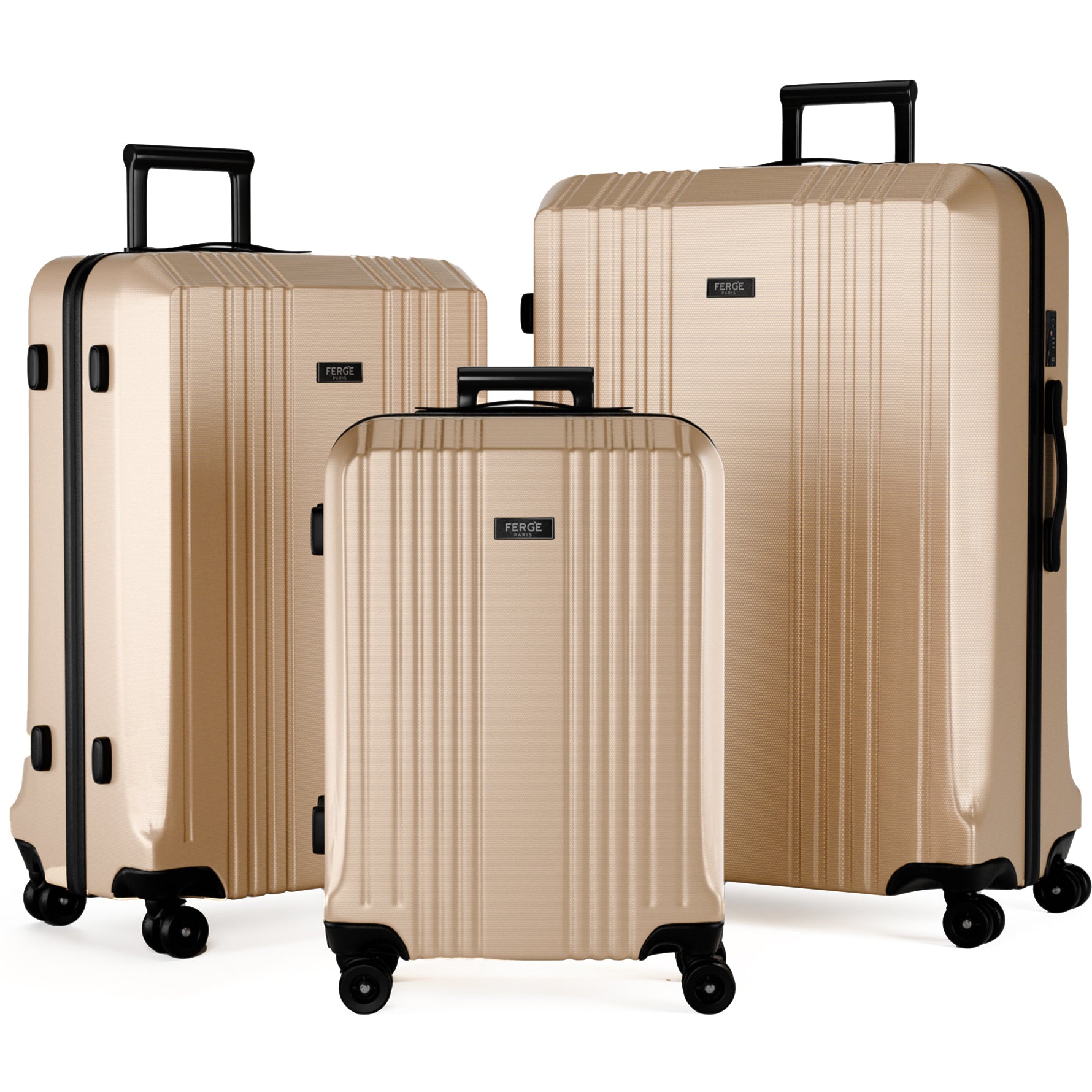 FERGÉ Kofferset 3-teilig ABS CANNES 3er Trolley Set Hartschale 49159