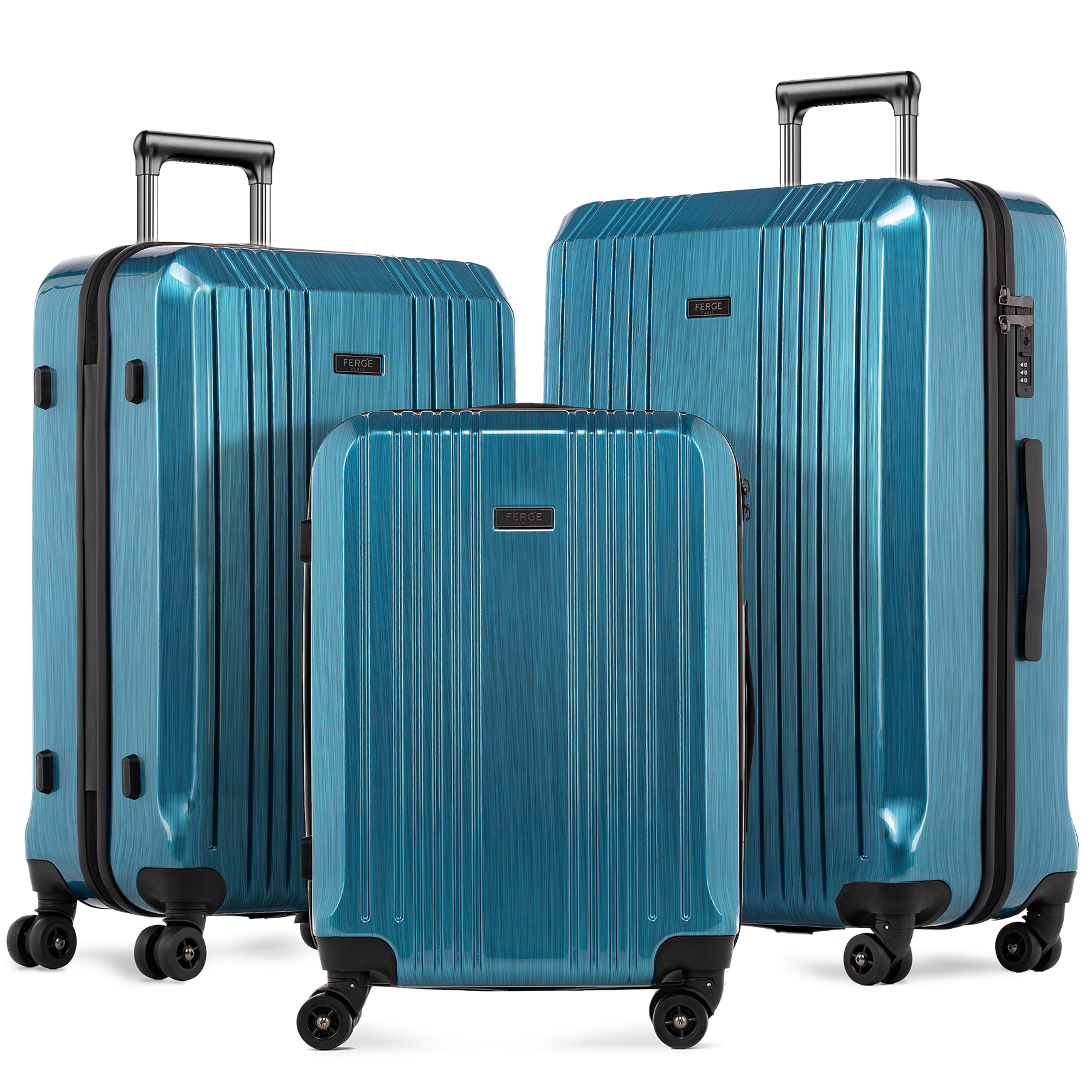 FERGÉ Kofferset 3-teilig ABS CANNES 3er Trolley Set Hartschale 44903