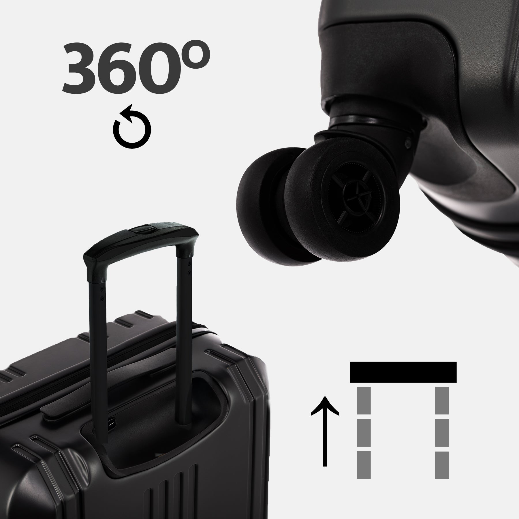 FERGÉ Kofferset 3-teilig ABS CANNES 3er Trolley Set Hartschale