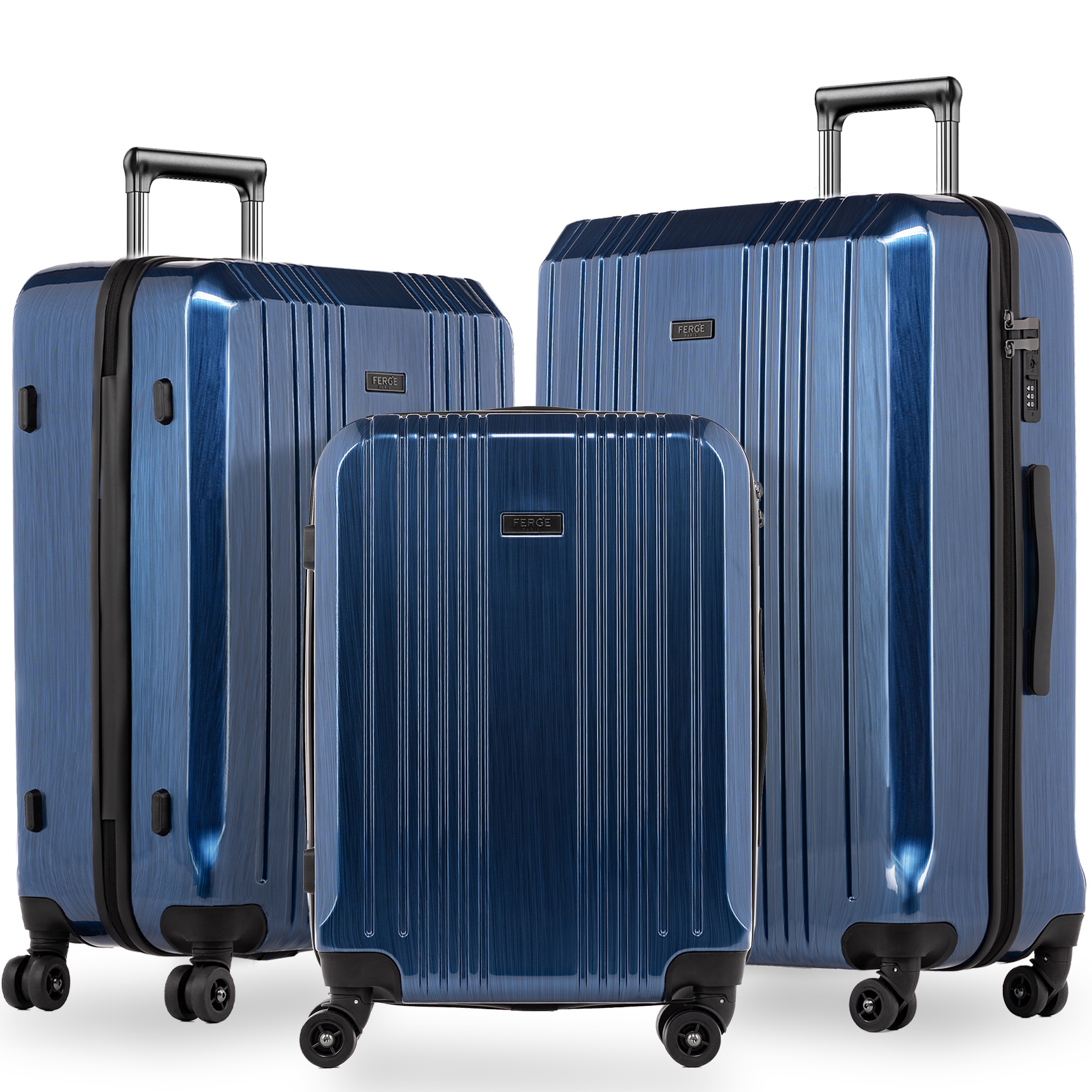 FERGÉ Kofferset 3-teilig ABS CANNES 3er Trolley Set Hartschale 44906