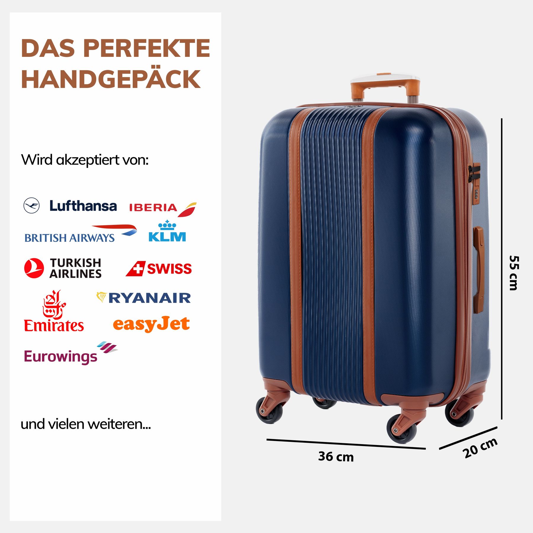 FERGÉ Koffer und Gepäckset Hartschale MILANO Reisekofferset versch Farben 12
