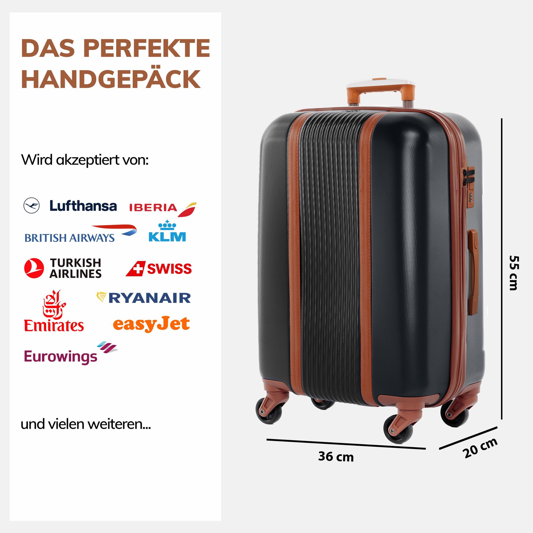 FERGÉ Koffer und Gepäckset Hartschale MILANO Reisekofferset versch Farben 75