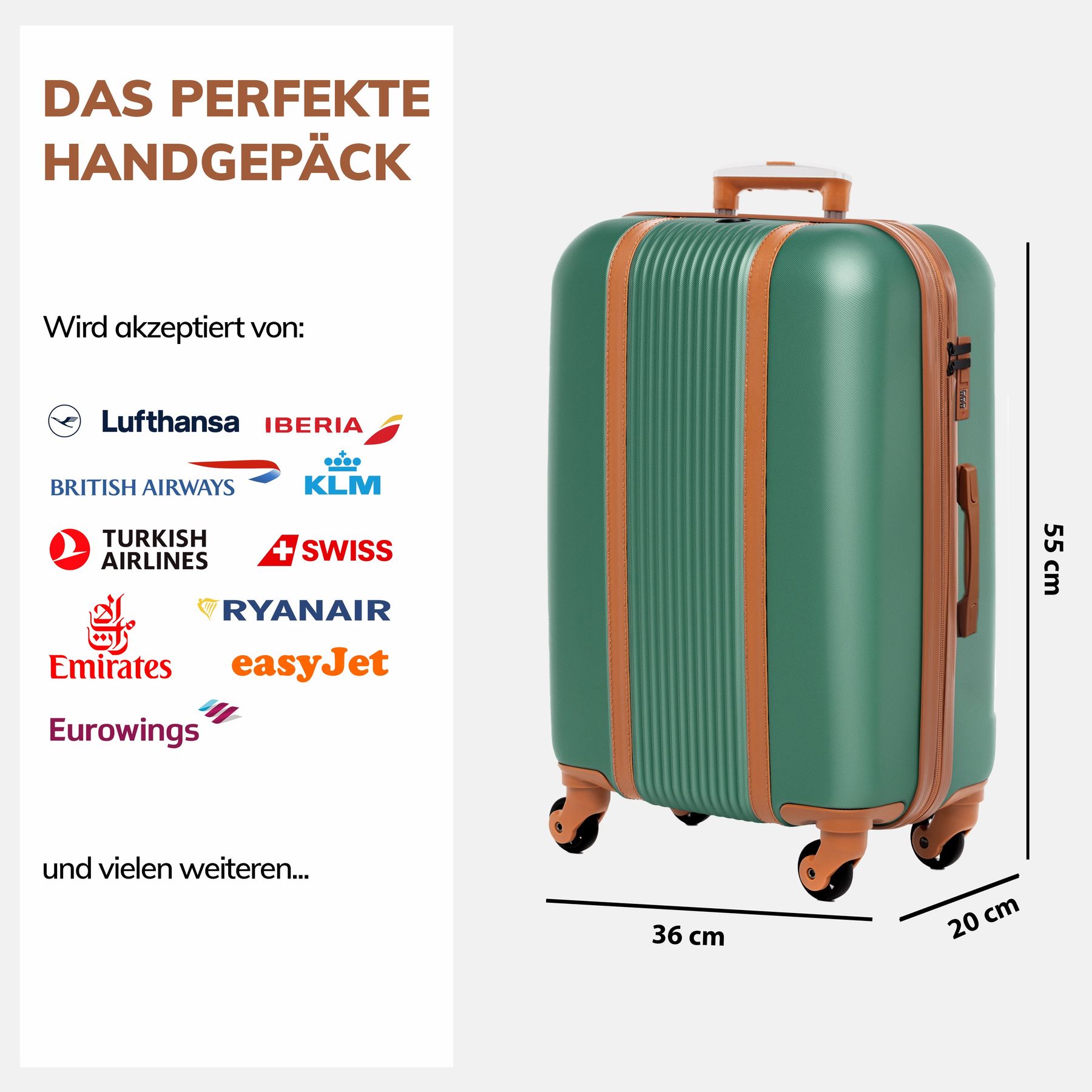 FERGÉ Koffer und Gepäckset Hartschale MILANO Reisekofferset versch Farben 89