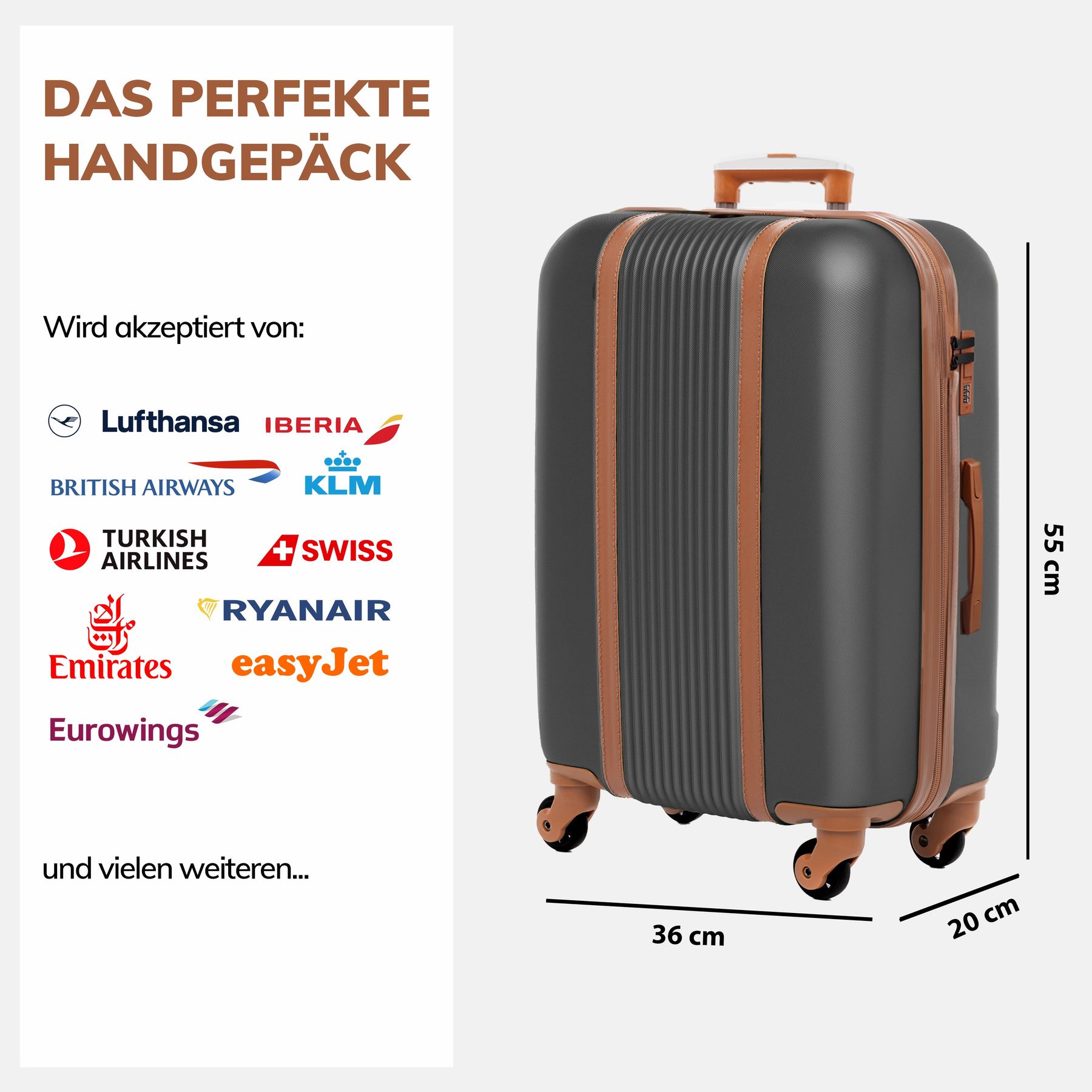 FERGÉ Koffer und Gepäckset Hartschale MILANO Reisekofferset versch Farben 29