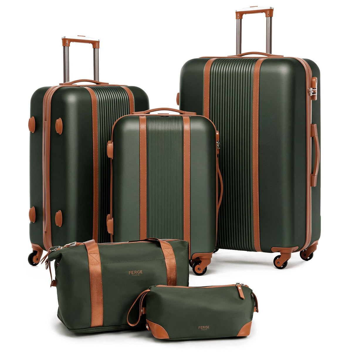 FERGÉ Kofferset 3-teilig MILANO Trolley Set olive gallerie