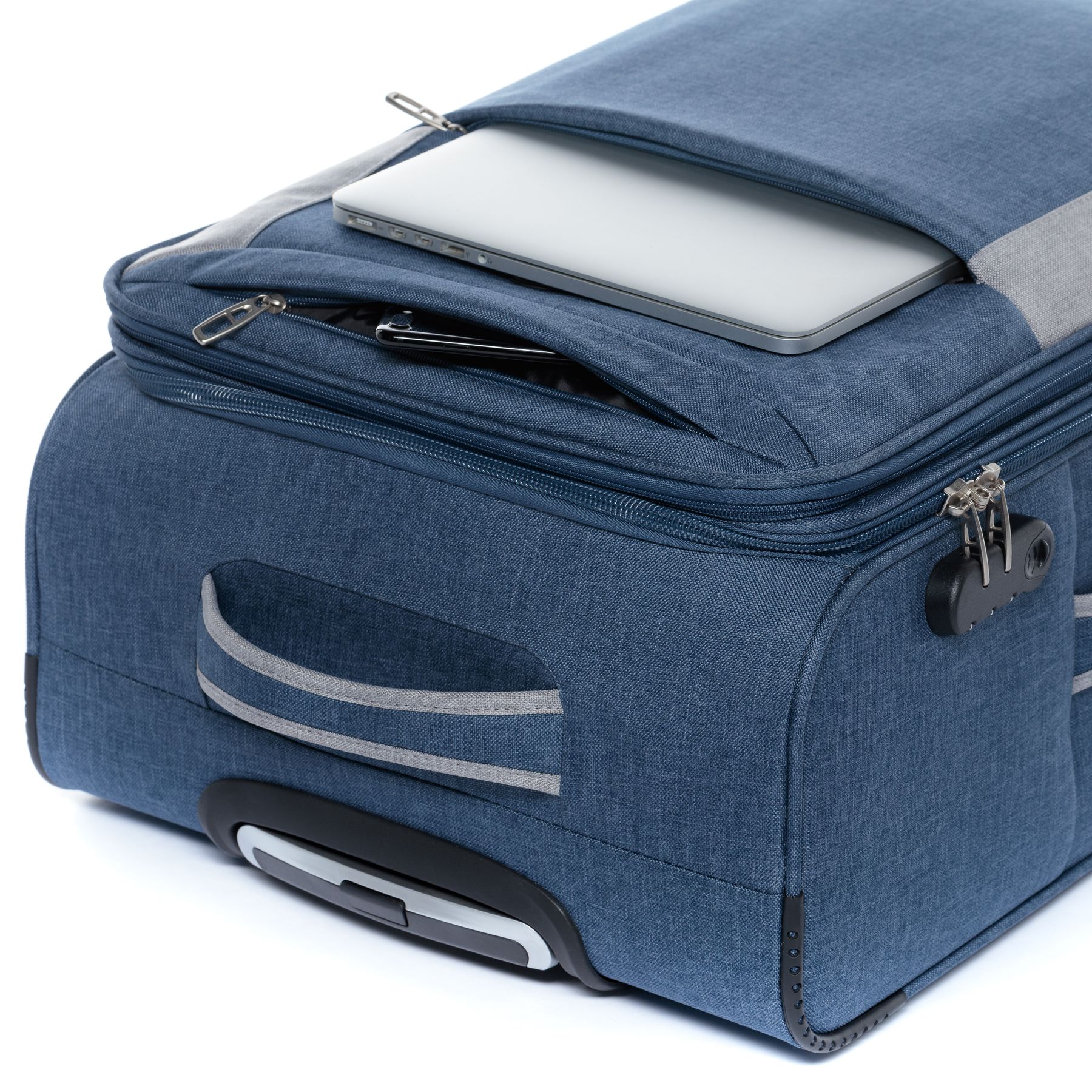 softshell-3set-weichschale-kofferset-smart-cabin FERGÉ raw-denim Saint-Tropez parent 22786