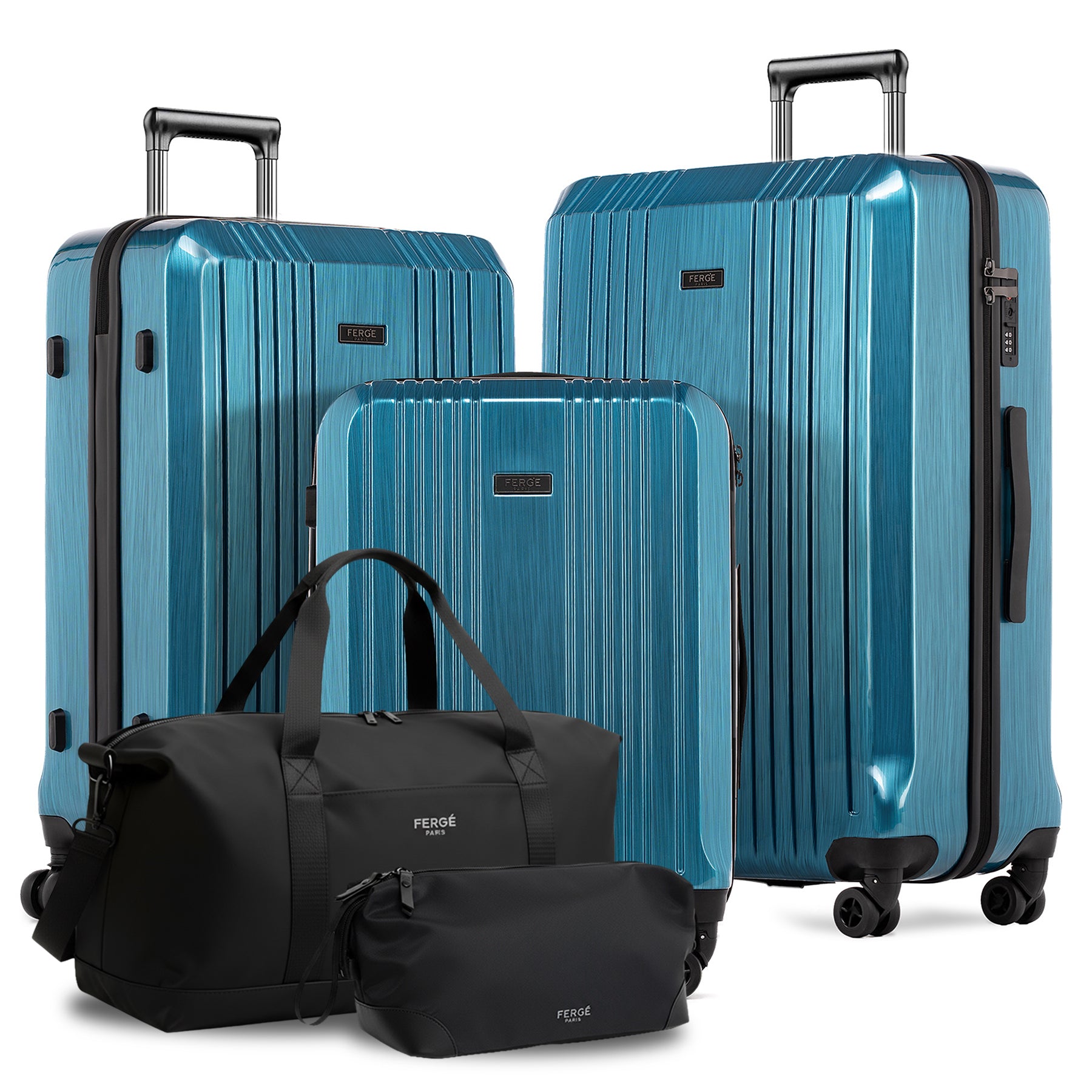 Cannes 5set Hartschalenkoffer Front Petrol