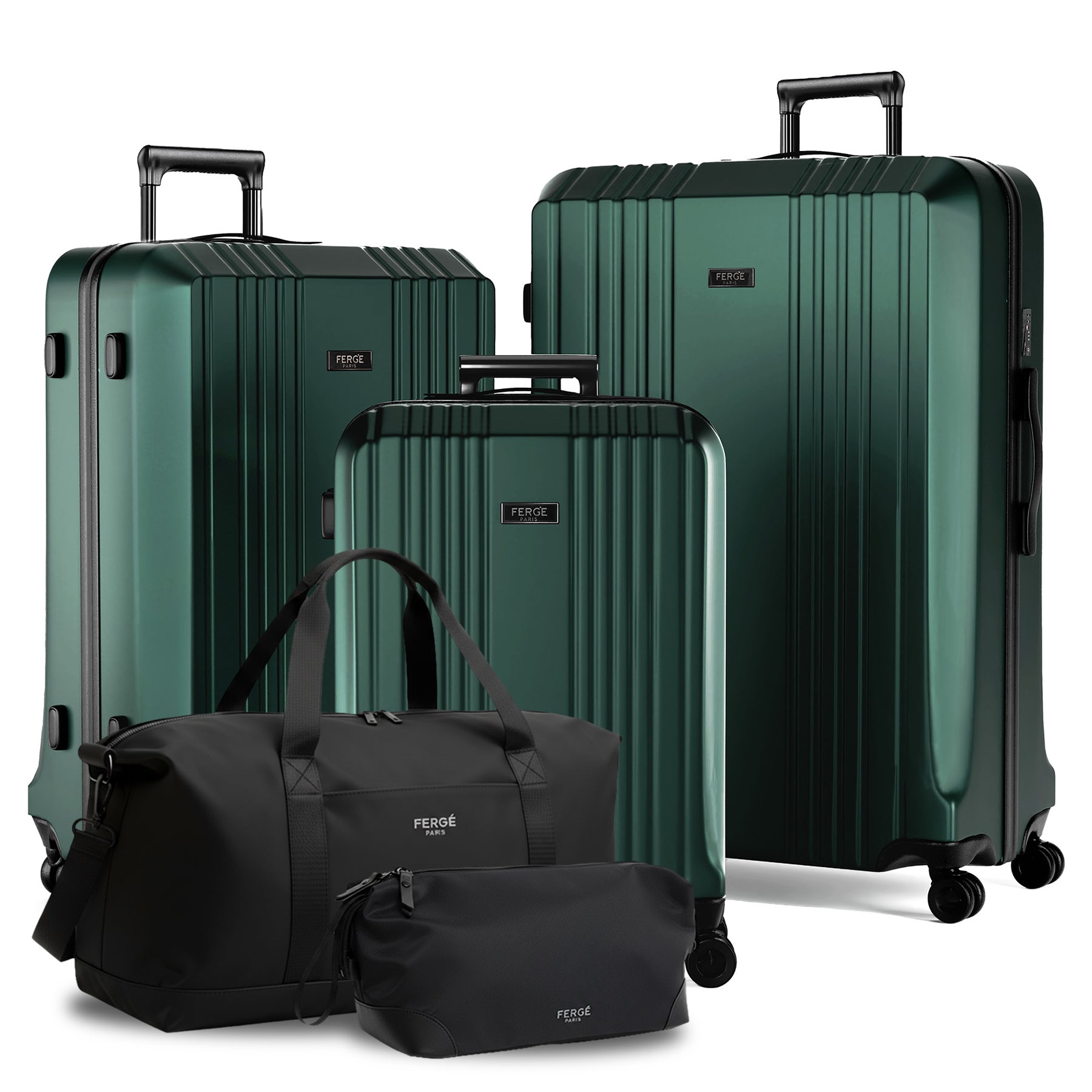 Cannes 5set Hartschalenkoffer Front Smaragd