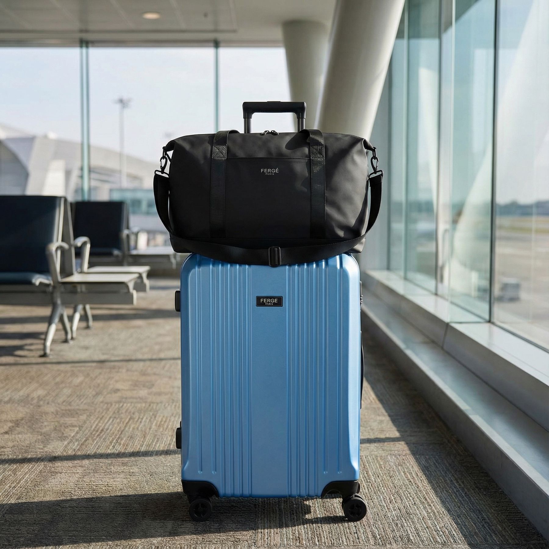 Cannes 5set Hartschalenkoffer in Use Himmelblau